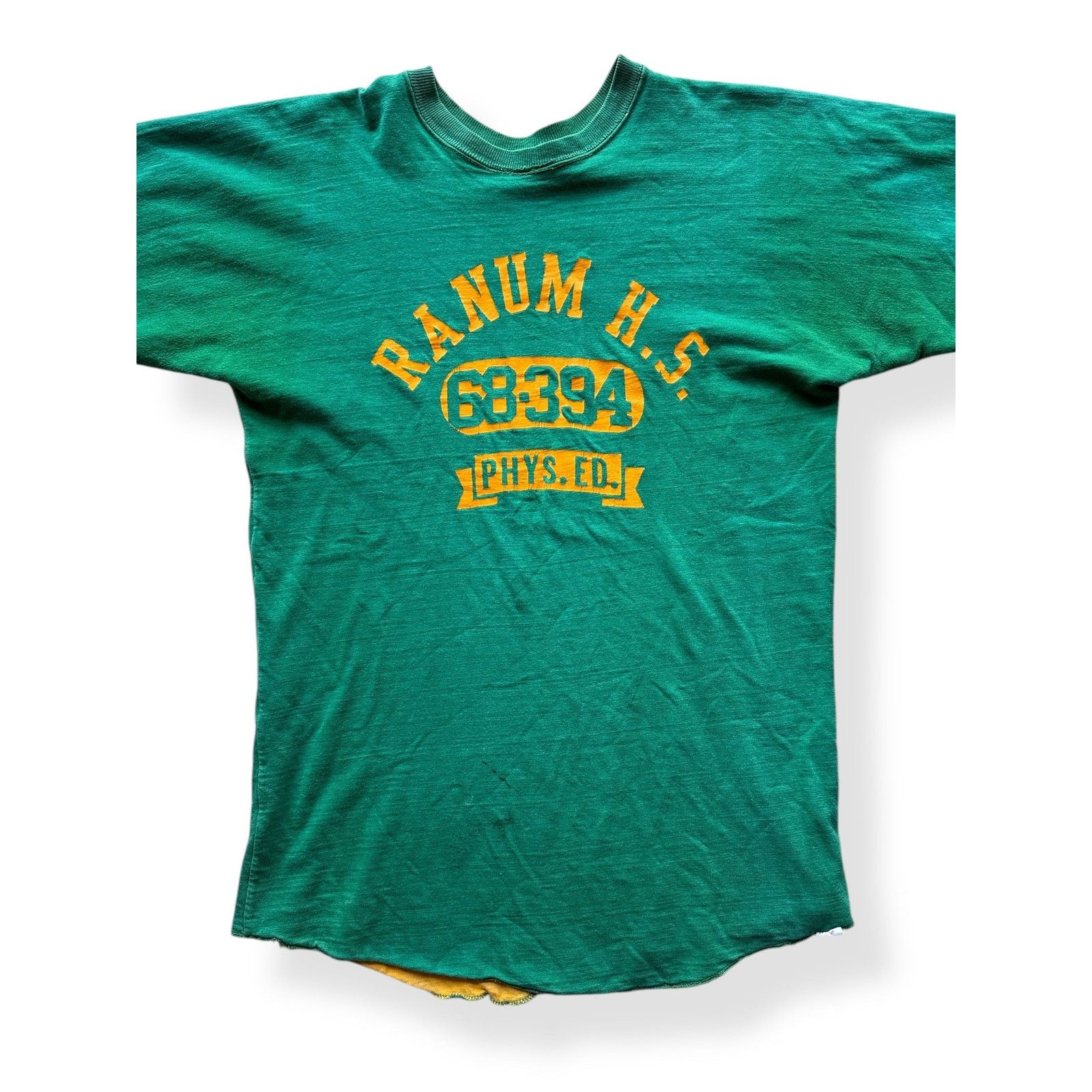 Vintage Vintage Reversible Ranum HS Phys Ed Tee SZ L Size US M / EU 48-50 / 2 - 2 Thumbnail