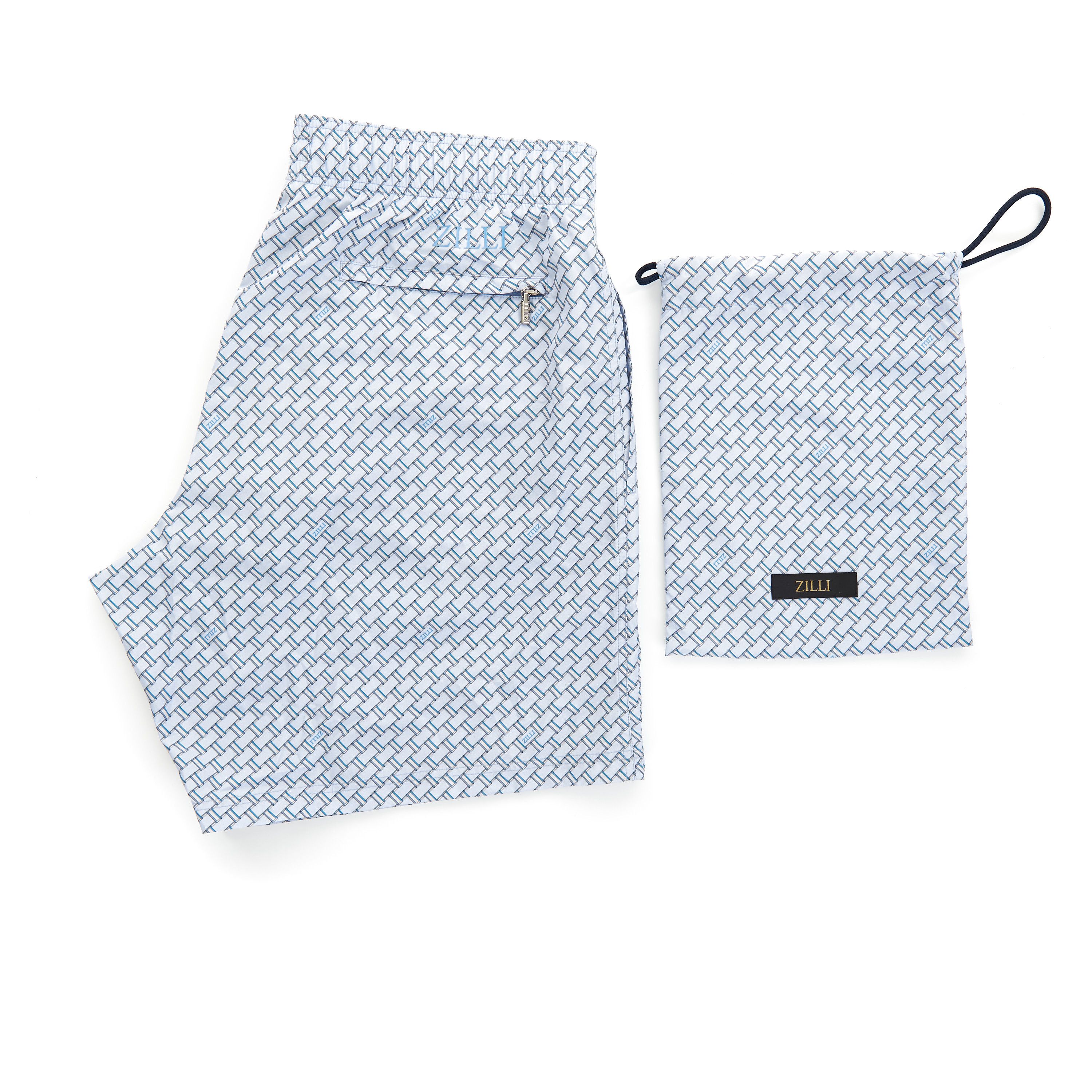 Zilli Swim Shorts With Graphic Linear Motif Size US 30 / EU 46 - 3 Thumbnail