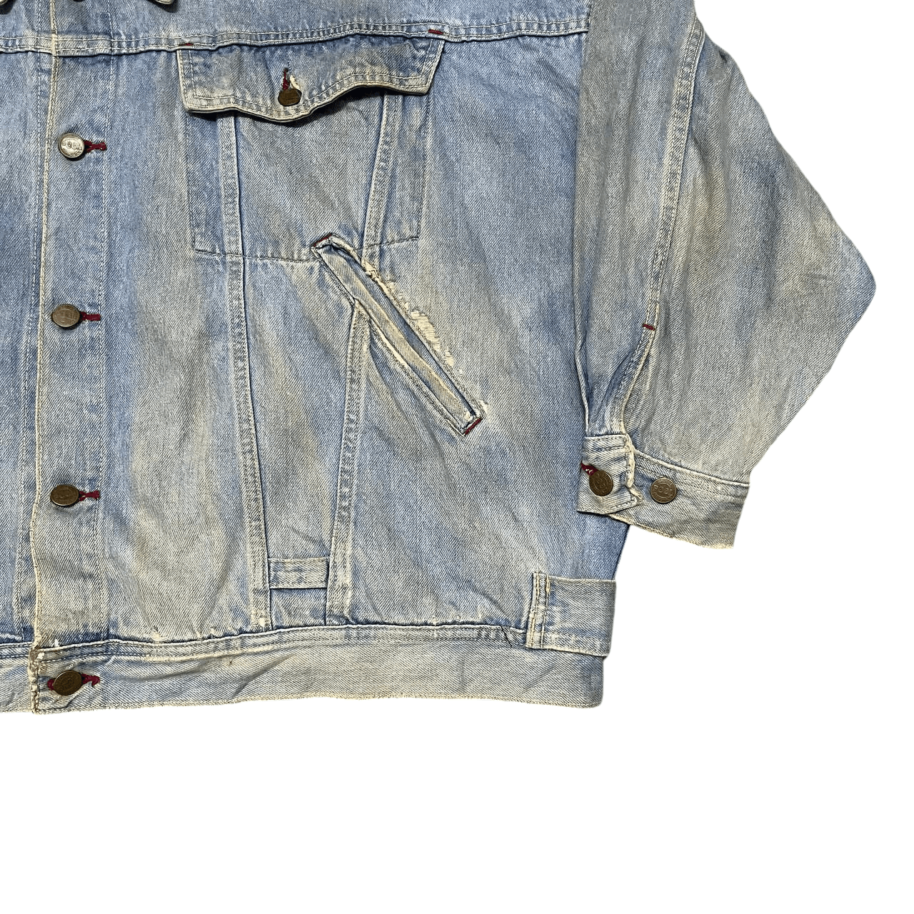 Japanese Brand Vintage Thornbud Pool Club Boxy Distressed Denim Jacket Size US M / EU 48-50 / 2 - 4 Thumbnail