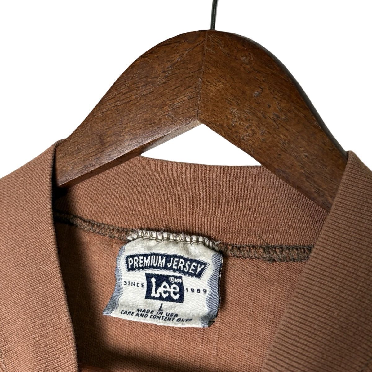 Lee Vintage Lee Premium Jersey Shirt Faded Brown Mens L Size US L / EU 52-54 / 3 - 3 Thumbnail