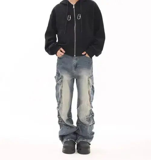 Japanese Brand × Jean Vintage washed distressed side pocket rare jeans Size US 32 / EU 48 - 2 Thumbnail