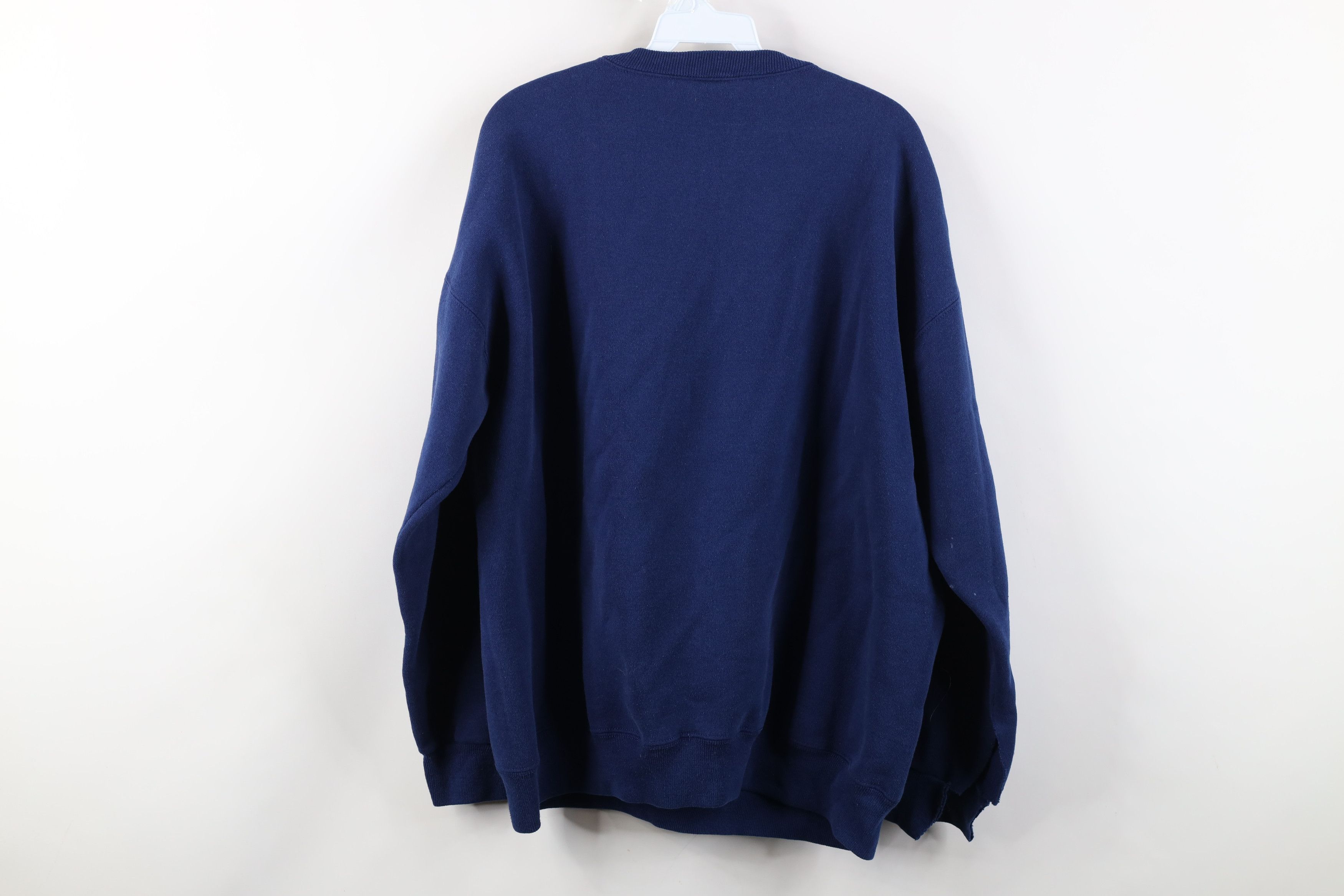 Vintage Vintage 90s Streetwear Blank Heavyweight Sweatshirt Blue USA Size US XXL / EU 58 / 5 - 12 Thumbnail