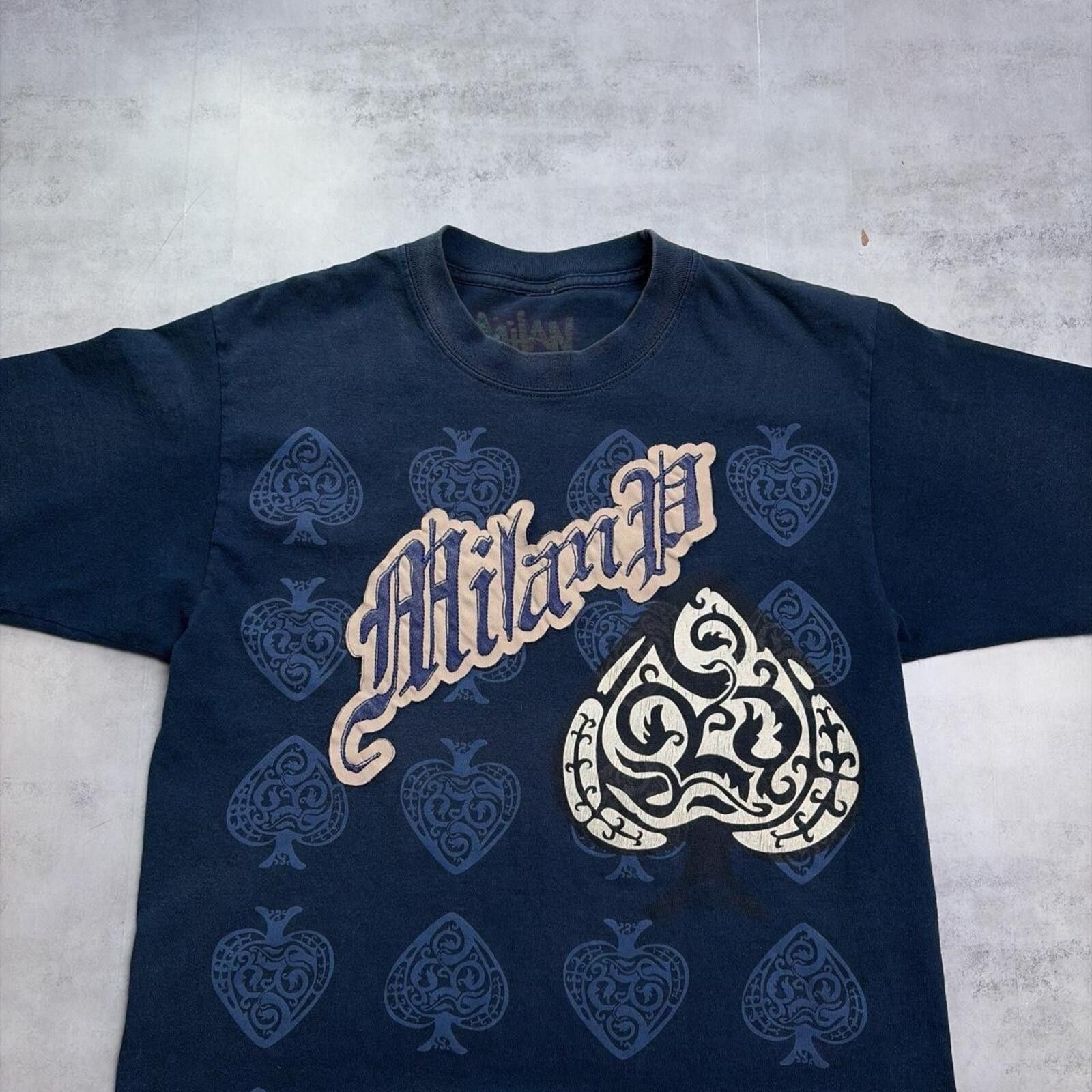 Other Y2K Navy Milan Grunge Gothic Skater T-Shirt Size US M / EU 48-50 / 2 - 3 Thumbnail
