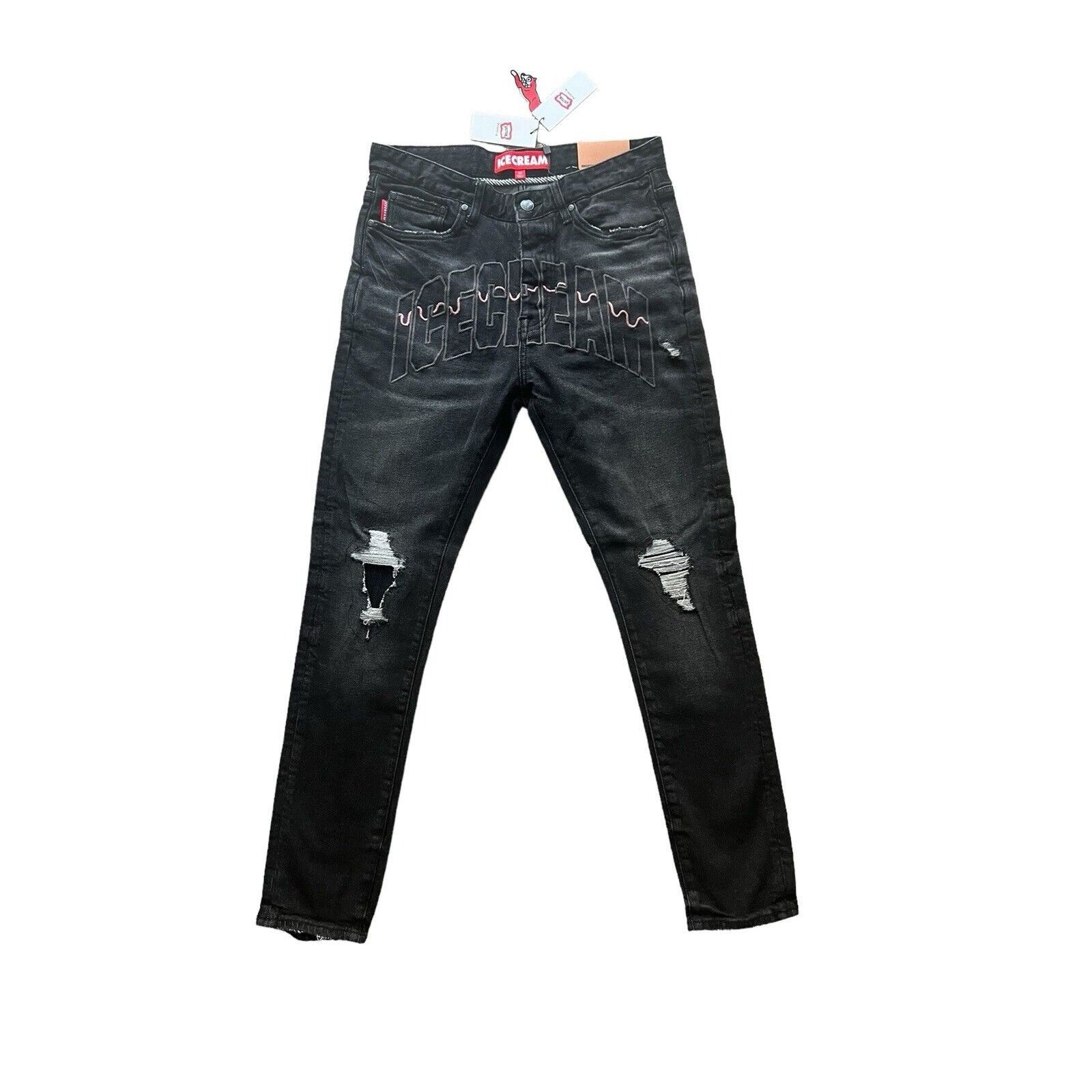 Billionaire Boys Club × Icecream Icecream Billionaire Boys Club Skinny Mens Jeans Black 30/30 Size US 30 / EU 46 - 1 Thumbnail
