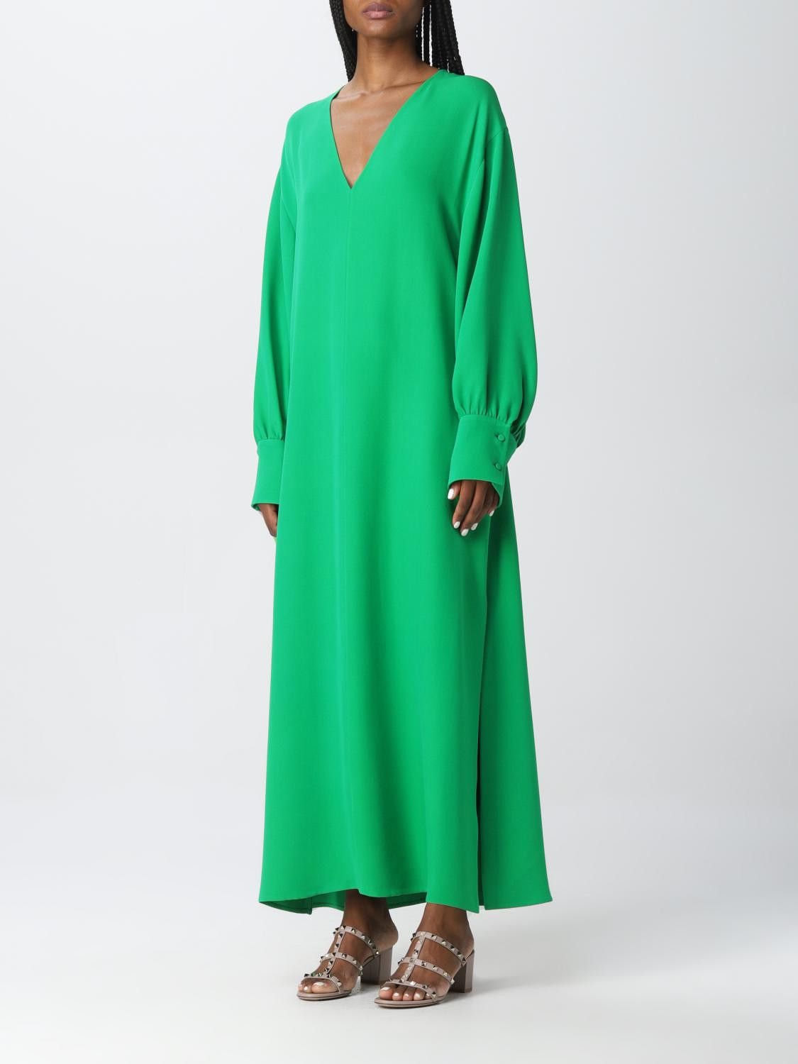 Valentino o1y0226 Maxi Dress in Green Size M / US 6-8 / IT 42-44 - 4 Thumbnail