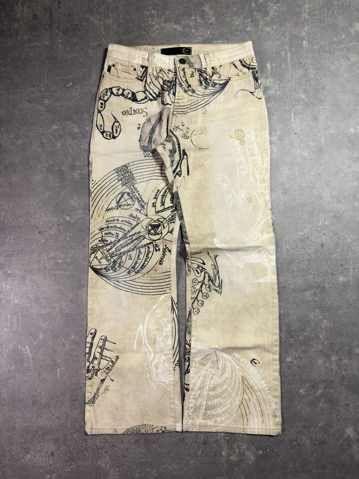 Just Cavalli AW03 Just Cavalli Astrology Zodiac Printed Denim Jeans 28 Size US 28 / EU 44 - 1 Thumbnail