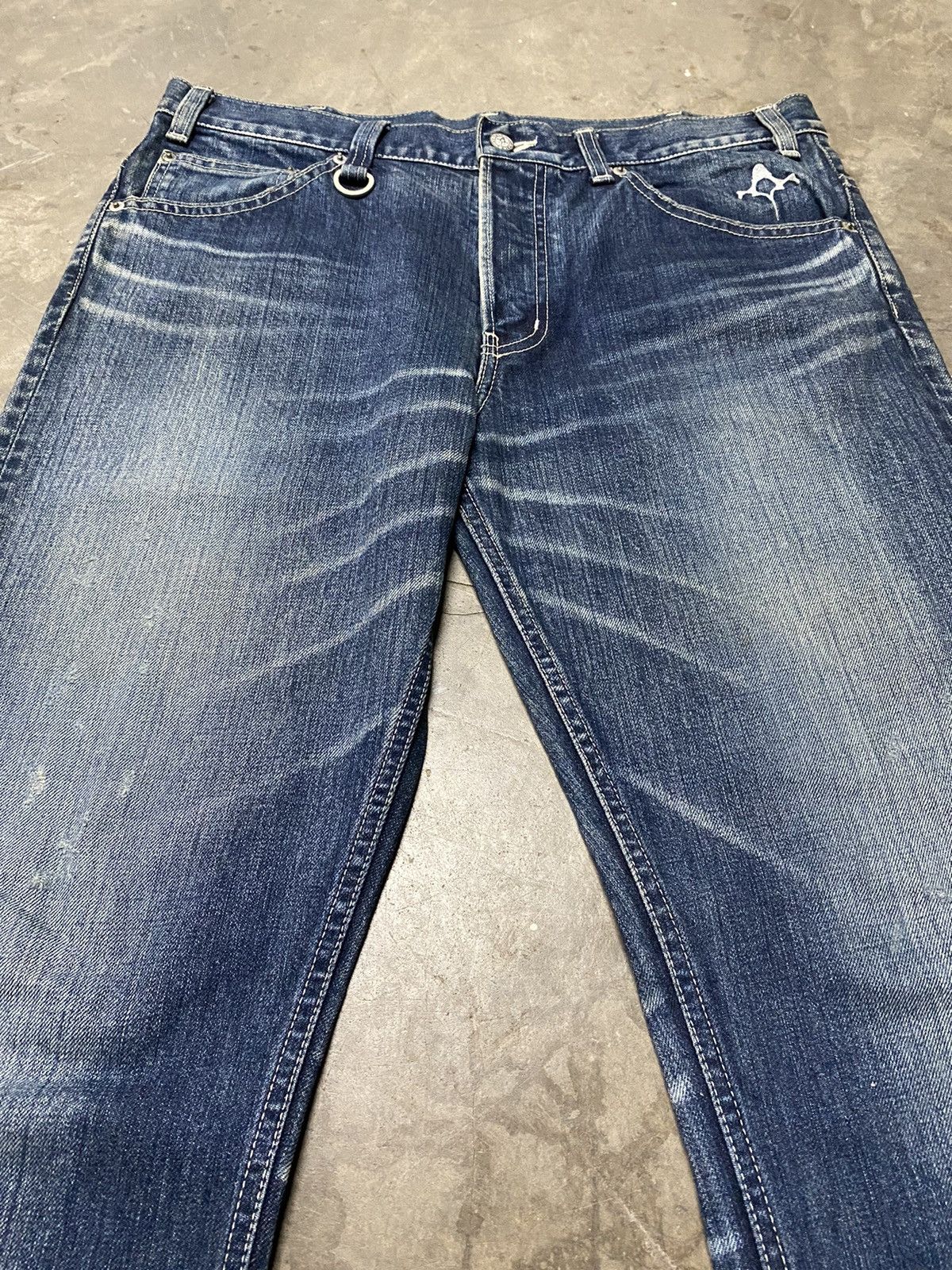 Japanese Brand Flare Jeans Japan Spirit Denim 10SDP41 Size US 34 / EU 50 - 5 Thumbnail