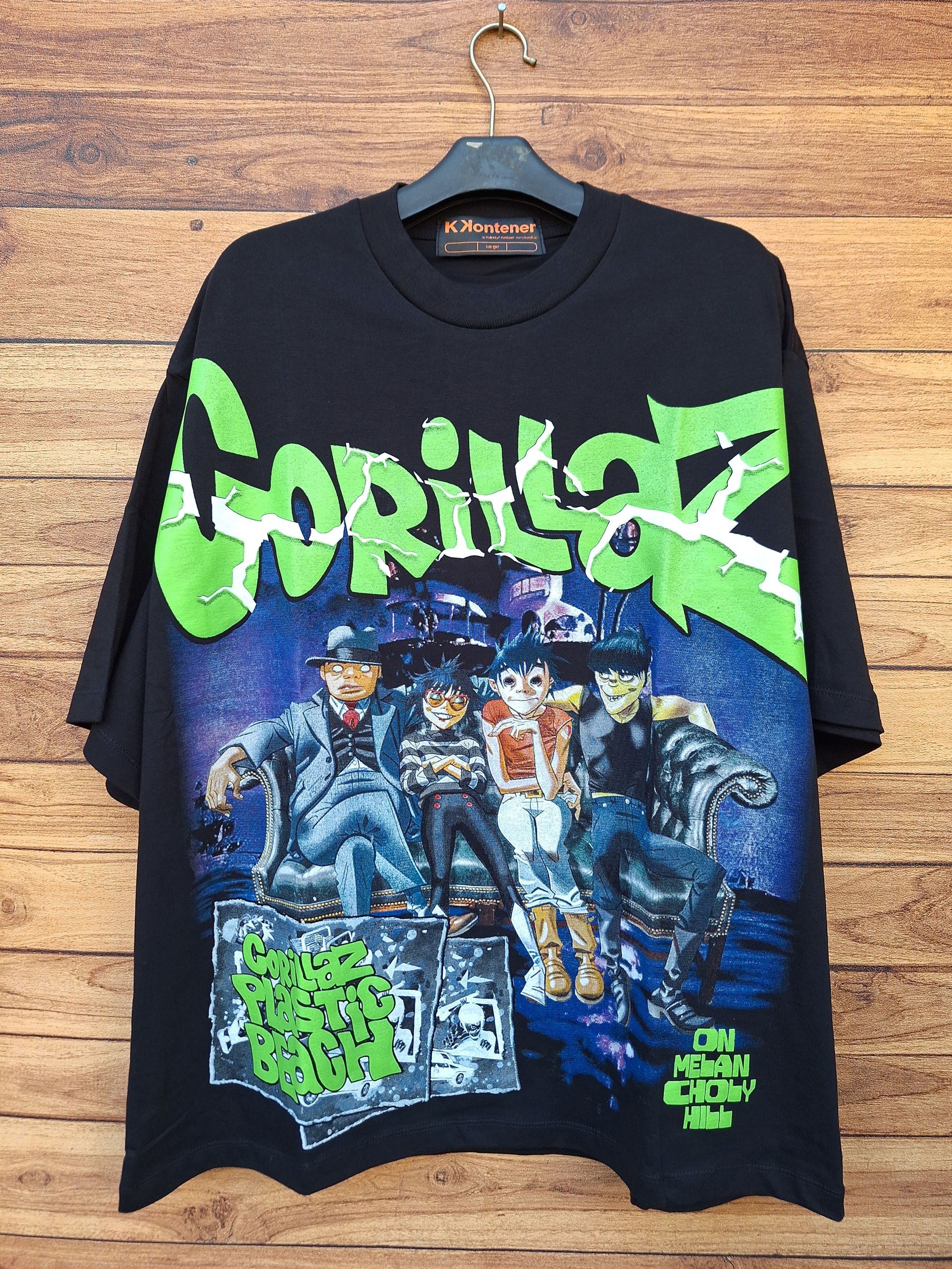 Band Tees 🔥RARE🔥 Gorillaz plastic beach album RAP TEES boot tshirt Size US L / EU 52-54 / 3 - 1 Thumbnail