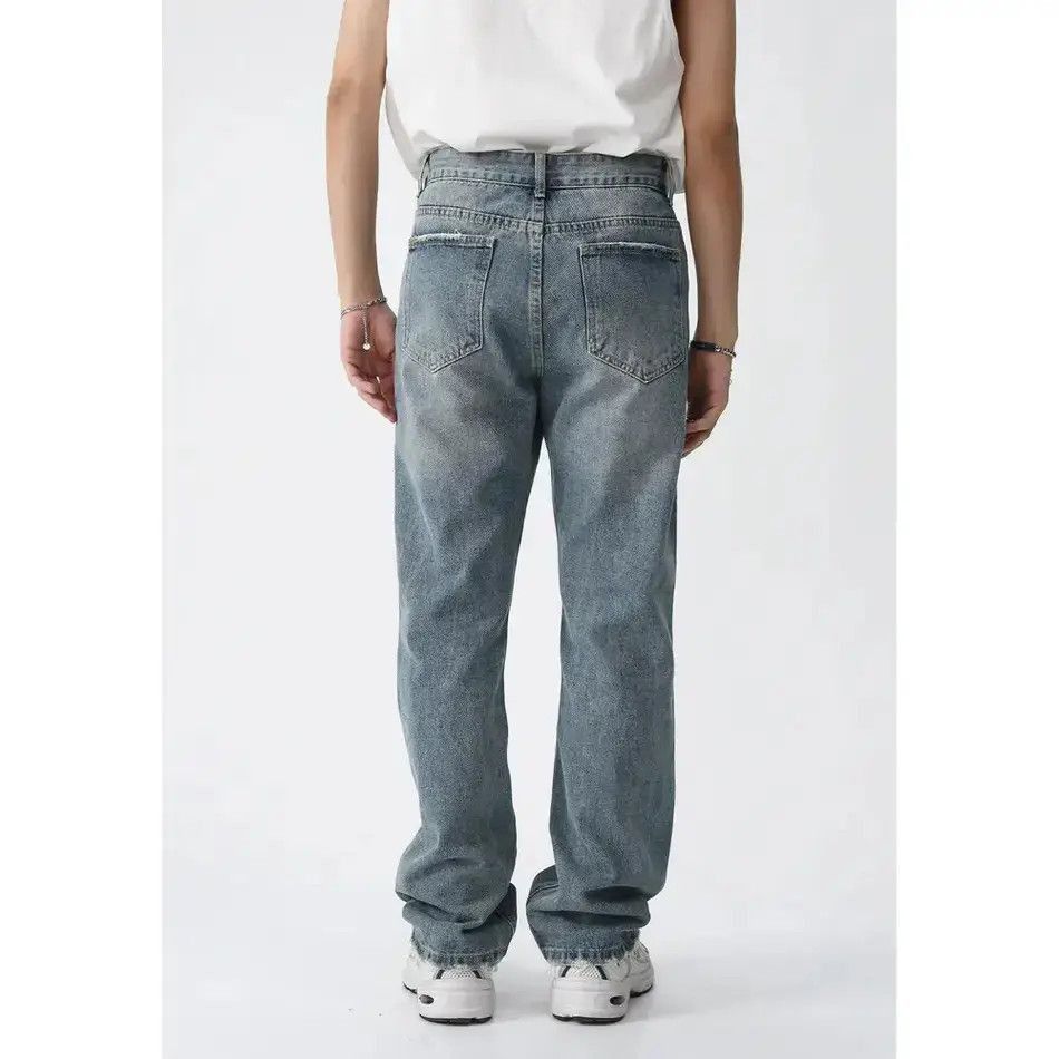 Japanese Brand Retro loose straight leg micro flared jeans Size US 32 / EU 48 - 3 Thumbnail