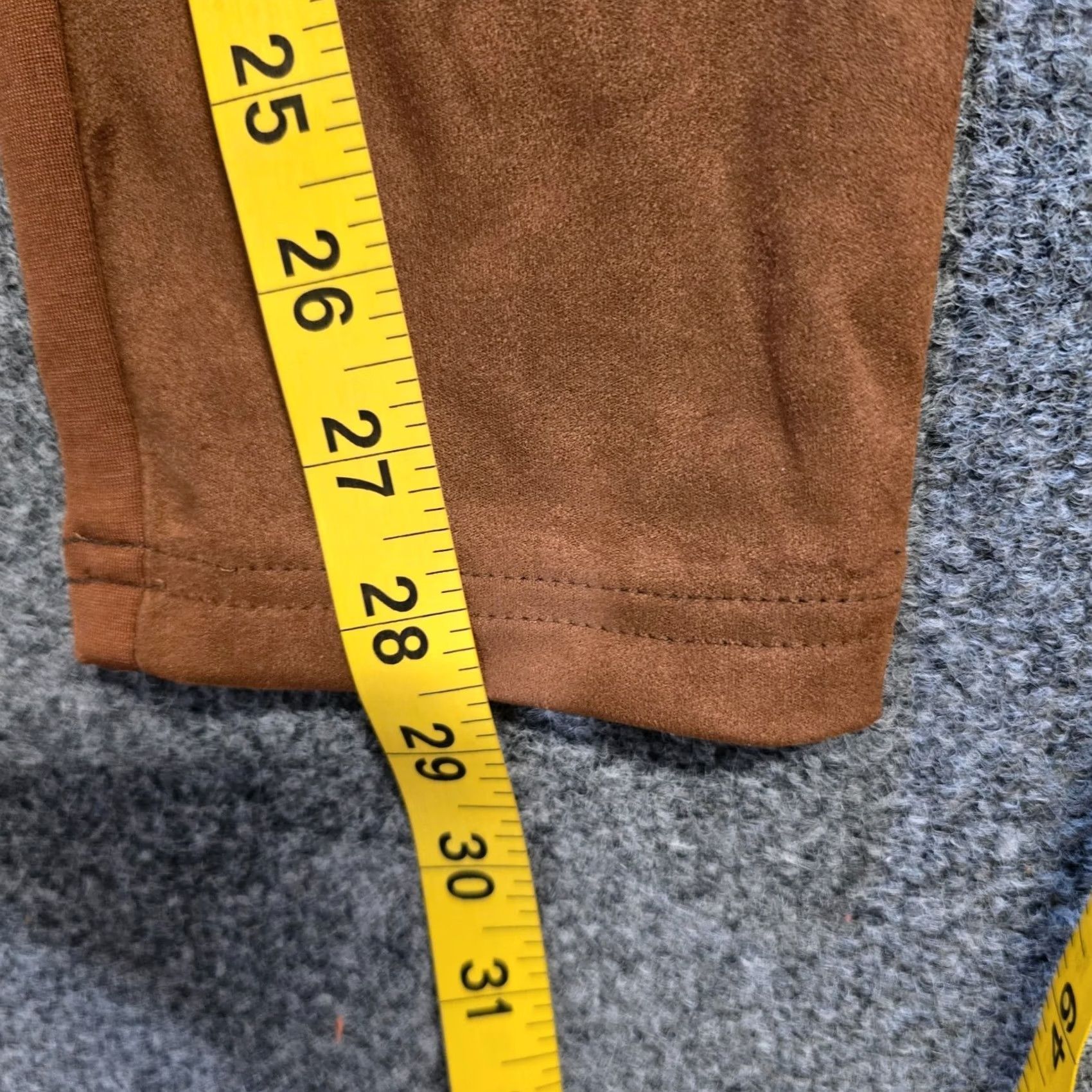 UNTUCKit Untuckit Pants Womens Medium Brown Faux Suede Leggings Pull On Stretch Capsule Size 32" / US 10 / IT 46 - 6 Thumbnail