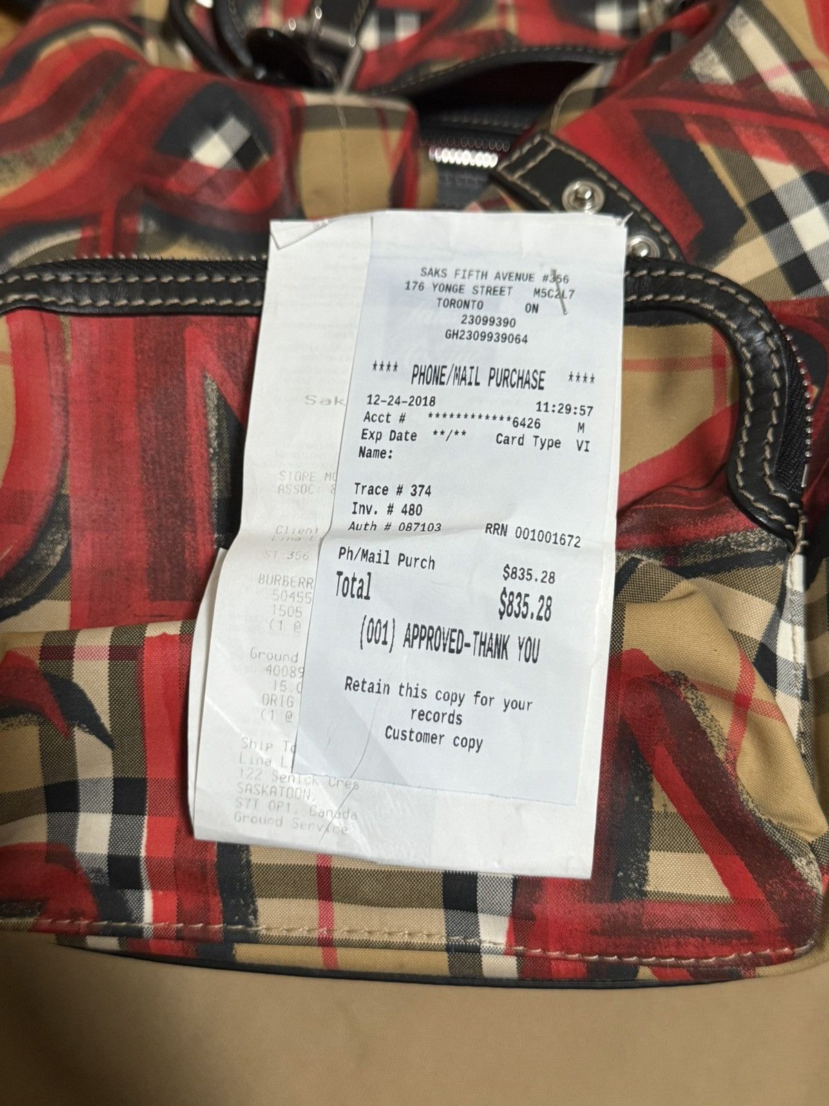Burberry 🔥Rare Burberry Graffiti Nova Check Leather Canvas Backpack Size ONE SIZE - 16 Thumbnail