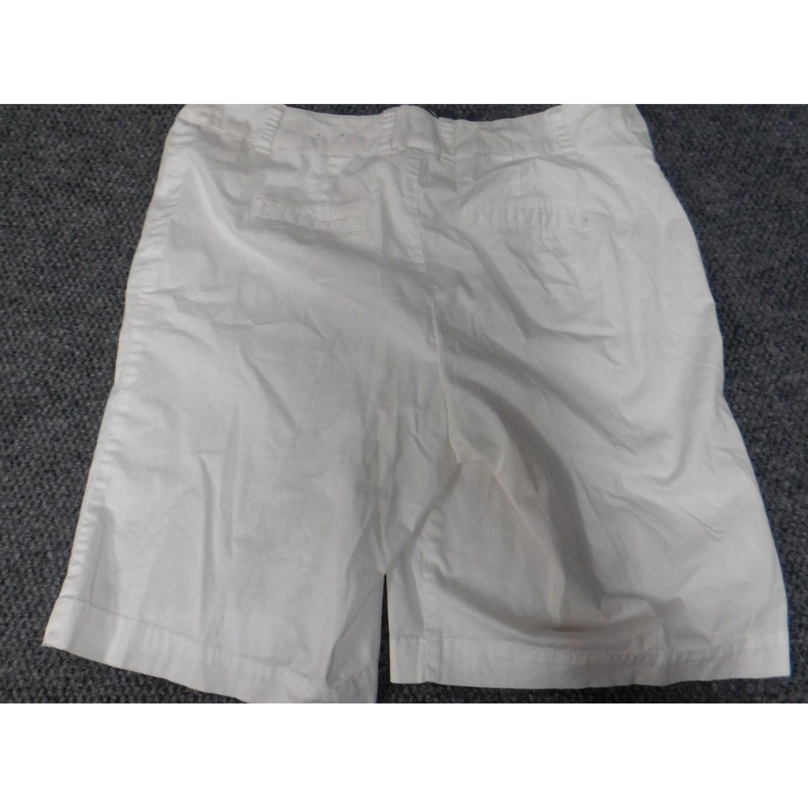 Vintage Venezia Womens Shorts 16 white chino straight Casual Summer Classic Stretch Zipper Cotton Blend Denim Flat Front Mid Rise Regular Women Size 26" / US 2 / IT 38 - 6 Thumbnail