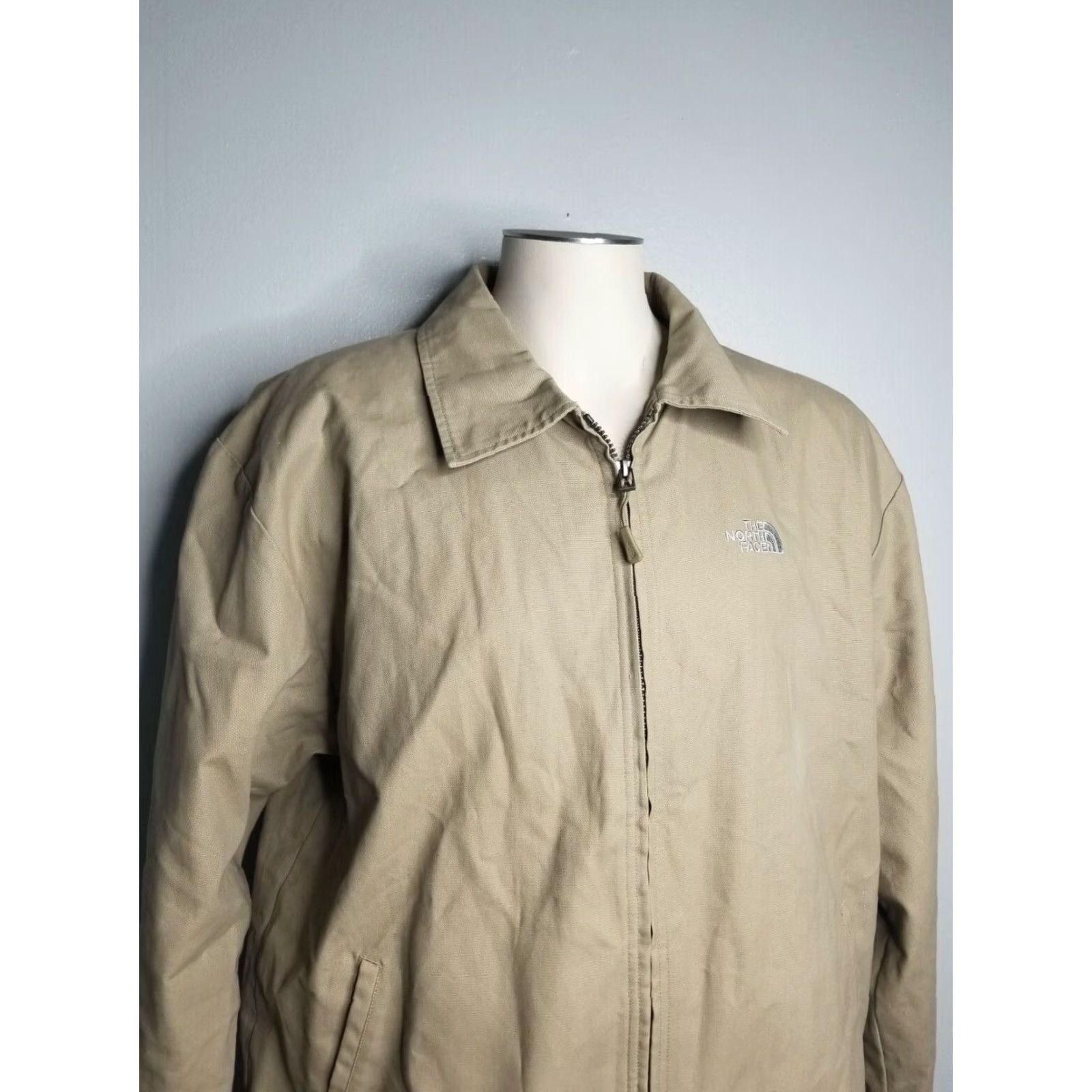 The North Face The North Face Mens XL Flight Series Wind Stopper Zip Up Work Jacket Cotton Tan Size US XL / EU 56 / 4 - 2 Thumbnail