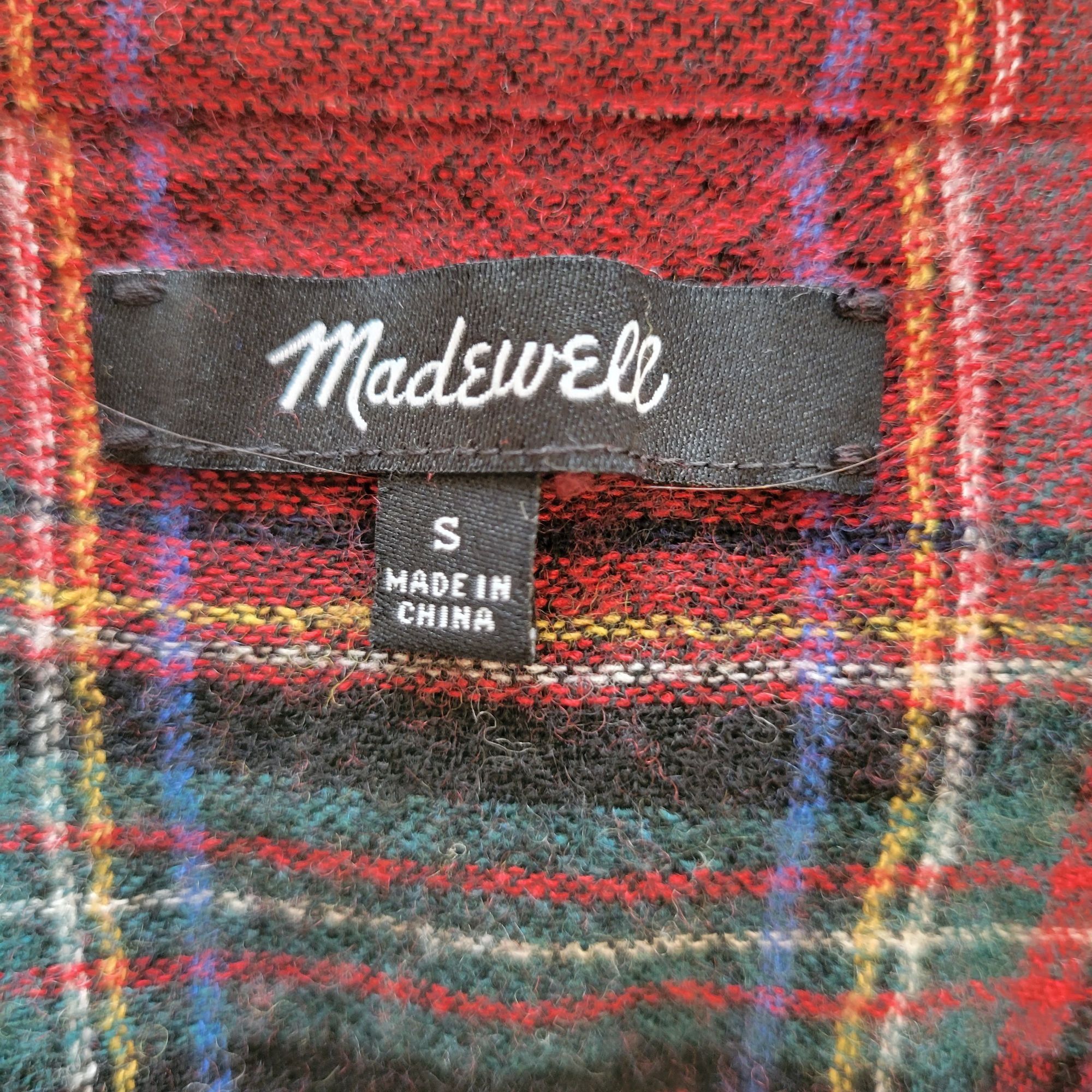Madewell Madewell Red Tartan Plaid Button Up CENTRAL Shirt S Wool Boy Size S / US 4 / IT 40 - 4 Thumbnail