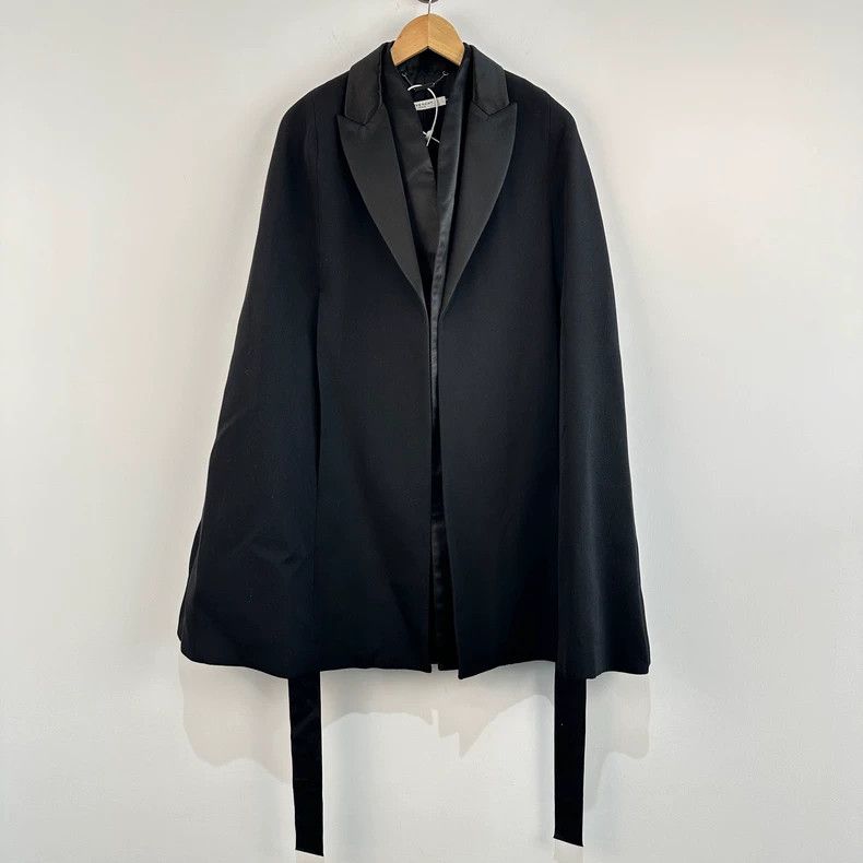Givenchy Black Wool Blend Cloak Coat- dmc
