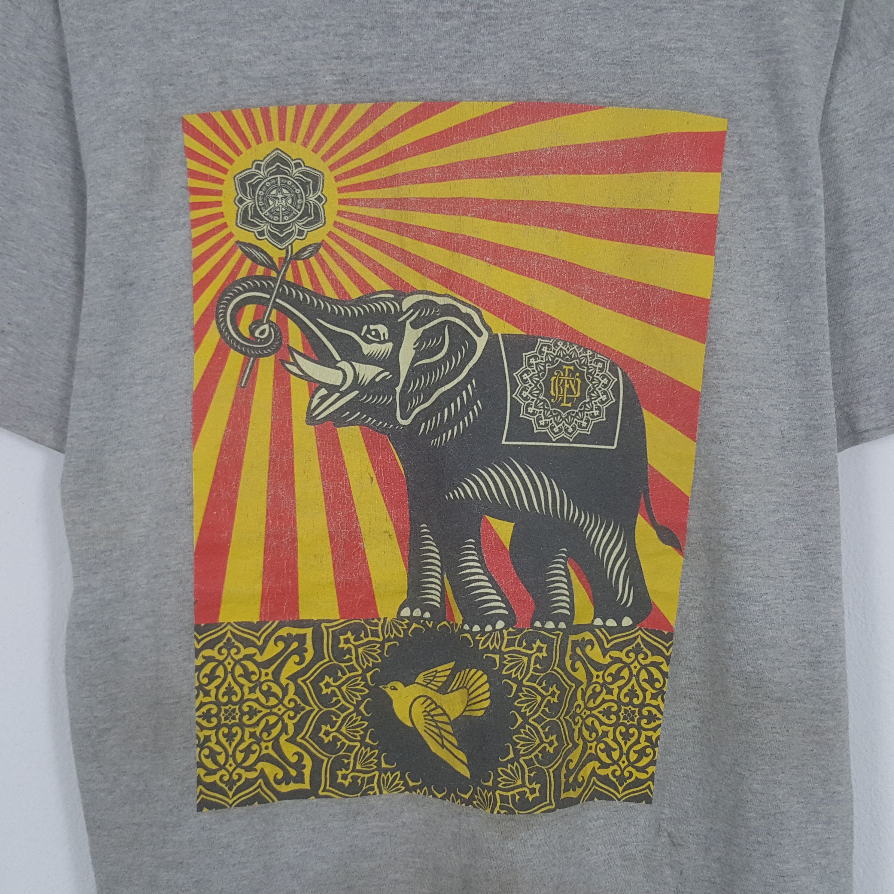Obey × Vintage Vintage Obey Elephant Design Tshirt Size US M / EU 48-50 / 2 - 2 Thumbnail