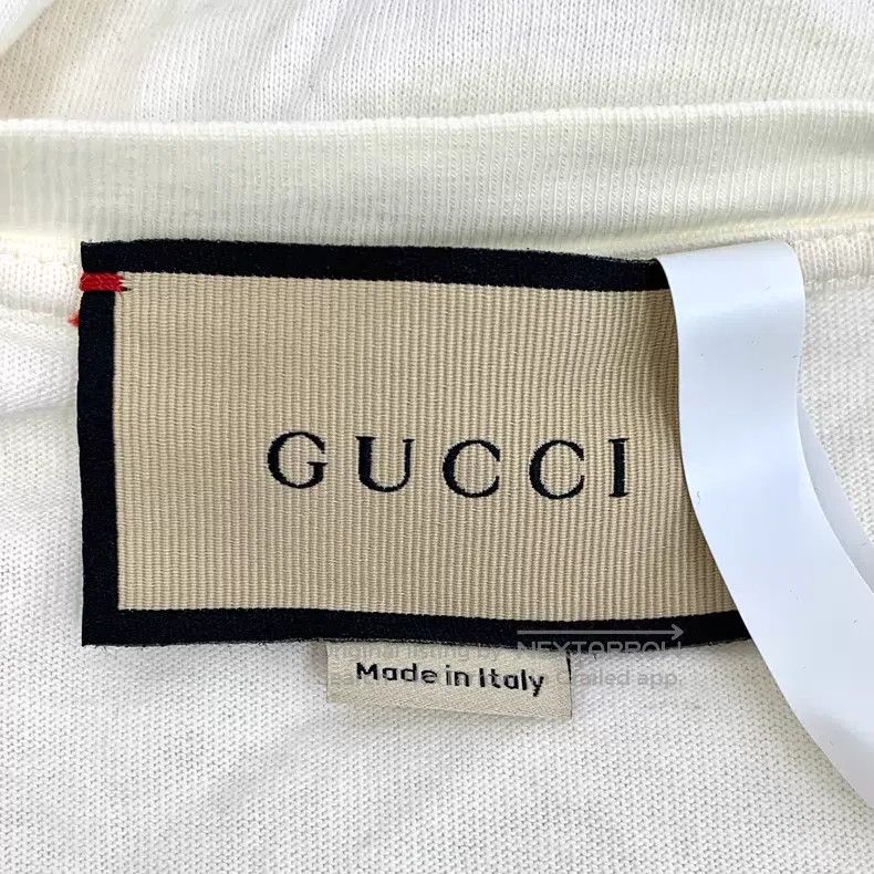 Gucci Gucci Beige cotton rhinestone logo letter round-neck short Size US S / EU 44-46 / 1 - 6 Thumbnail
