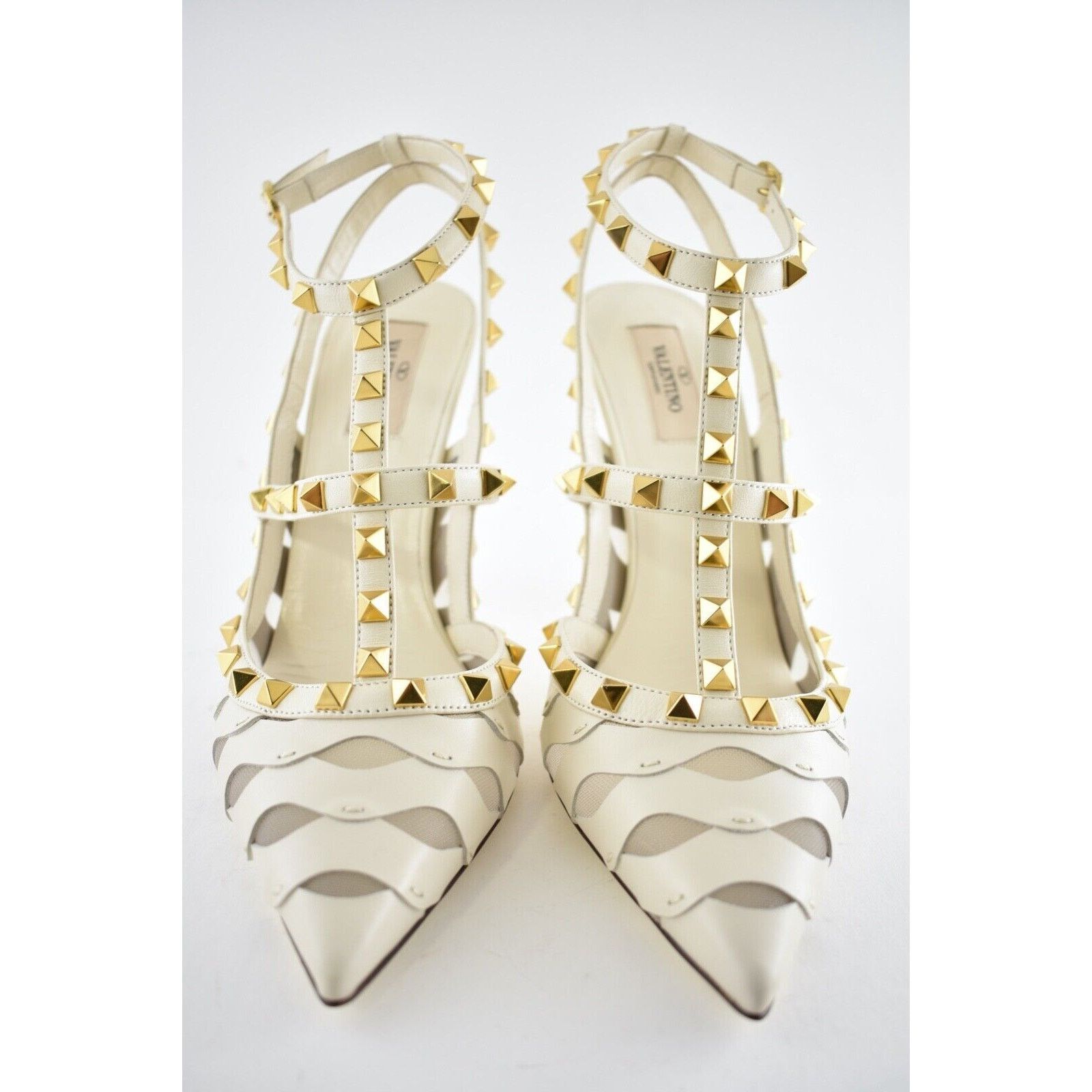 Valentino Rockstud Wave Embroidery Ankle Strap Classic Heel Pump 41 Size US 11 / IT 41 - 5 Thumbnail