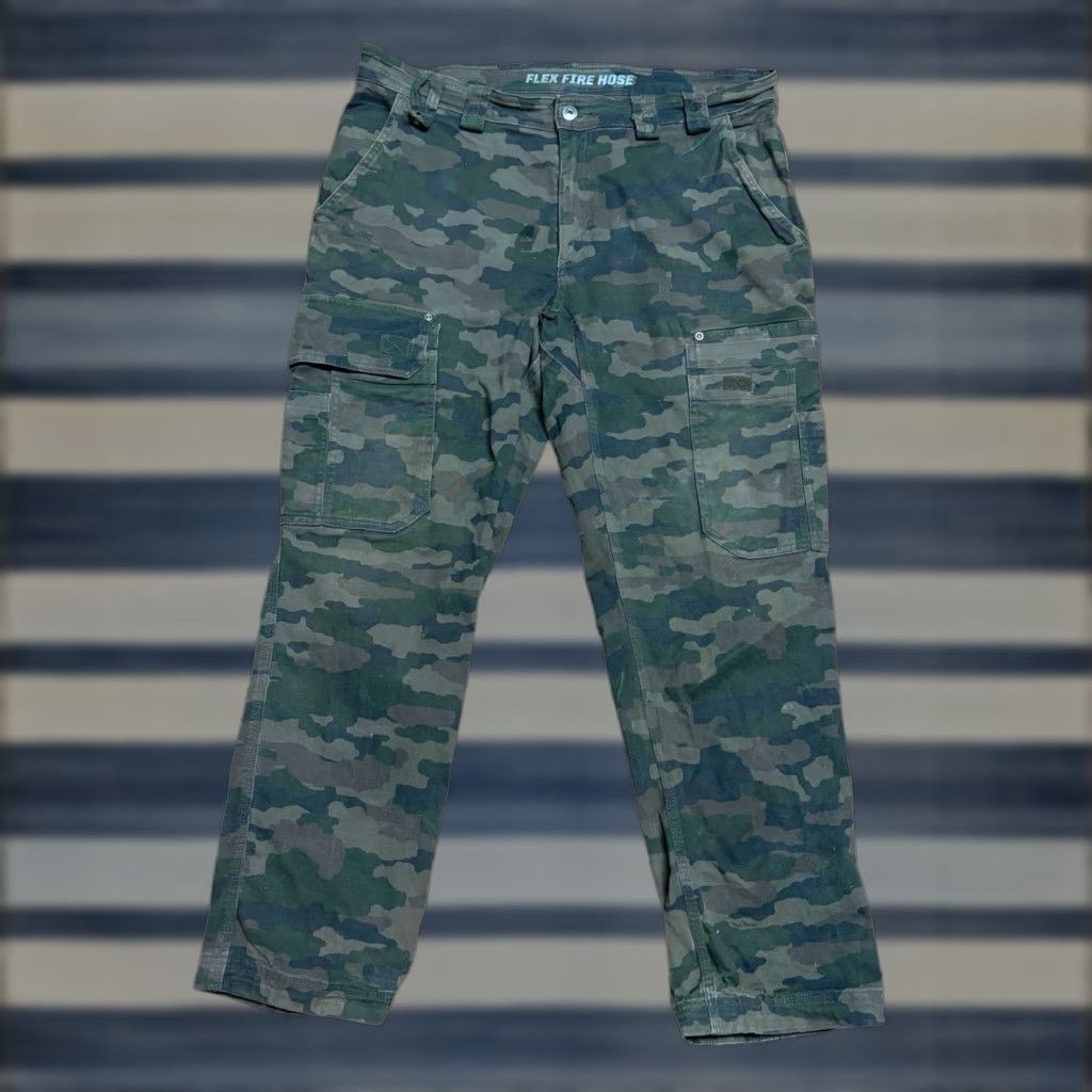 CO Duluth Trading Co Flex Fire Hose Pants Men 38x30 Camo Slim Fit Cargo Workwear Shirtless? Size US 38 / EU 54 - 1 Thumbnail