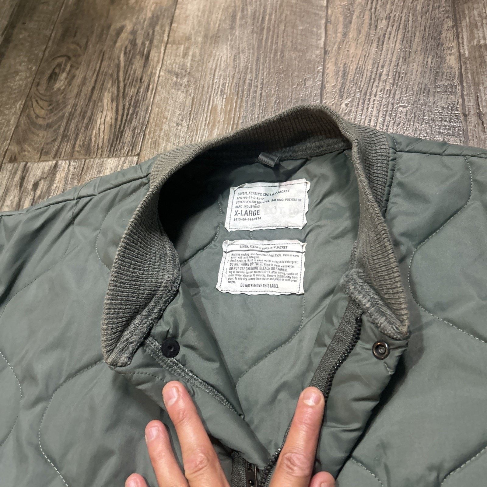 Vintage Vtg US Military Air Force USAF Jacket Liner Flyers CWU 9/P Size US XL / EU 56 / 4 - 4 Thumbnail