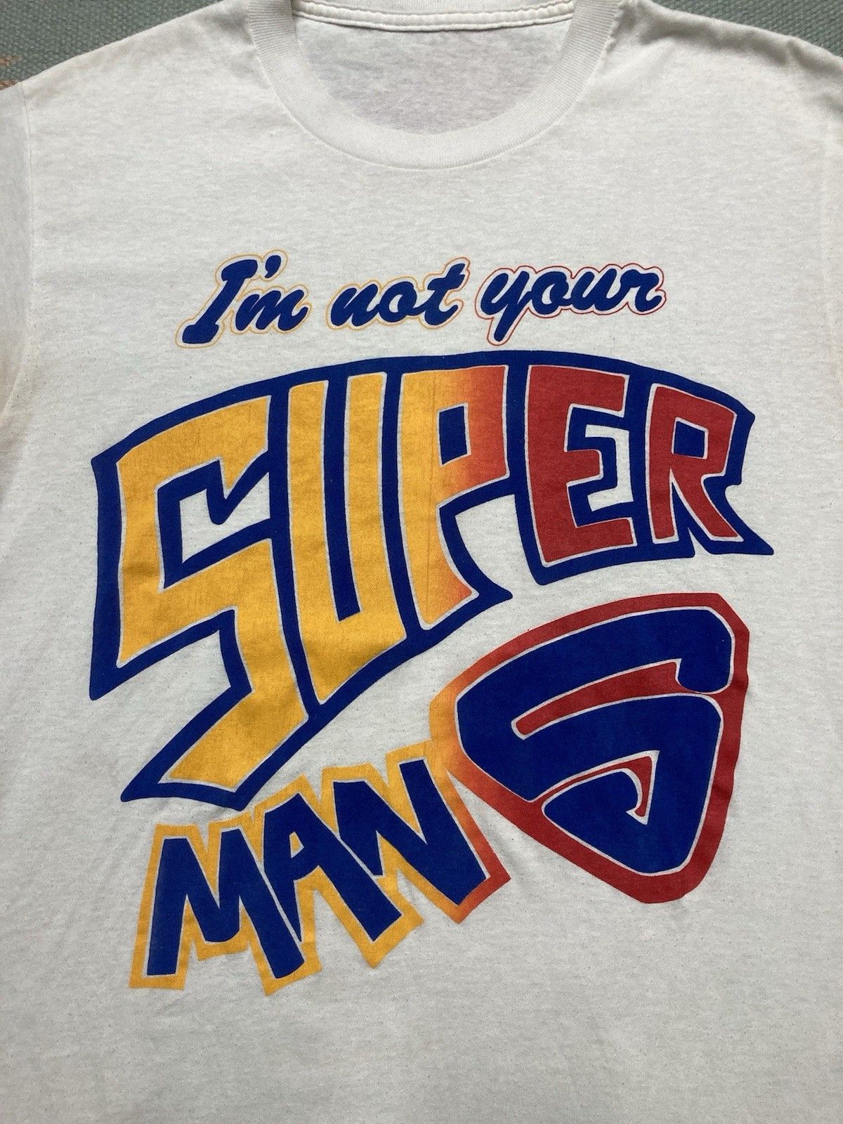 Vintage 80s graphic t shirt I’m not your Superman thin soft funny M Size US M / EU 48-50 / 2 - 2 Thumbnail