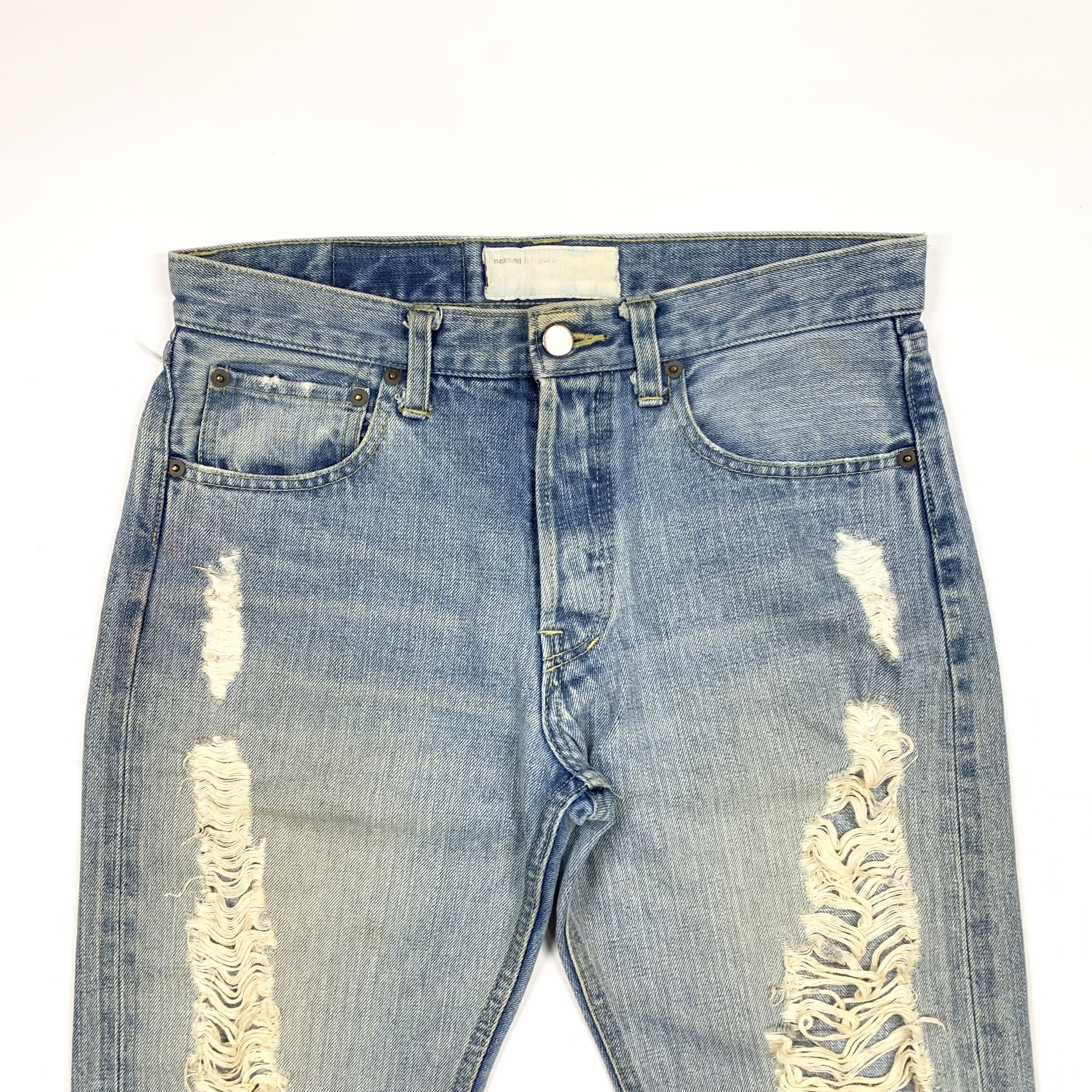 Nozomi Ishiguro Distressed Denim Jeans Size US 33 - 3 Thumbnail