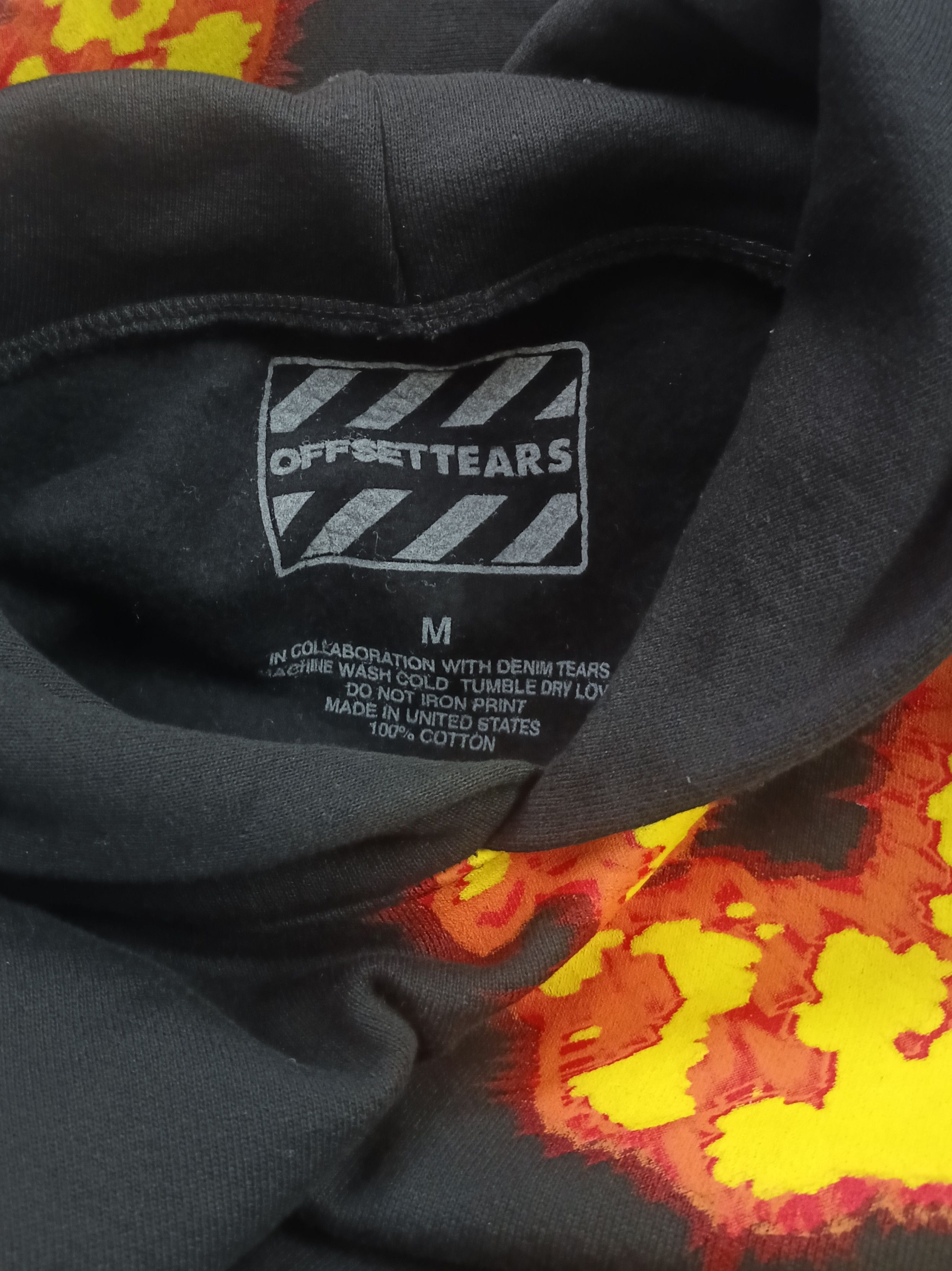 DENIM TEARS Denim Tears x Offset "Flame" Wreath Pullover Hoodie Black Size US M / EU 48-50 / 2 - 7 Thumbnail