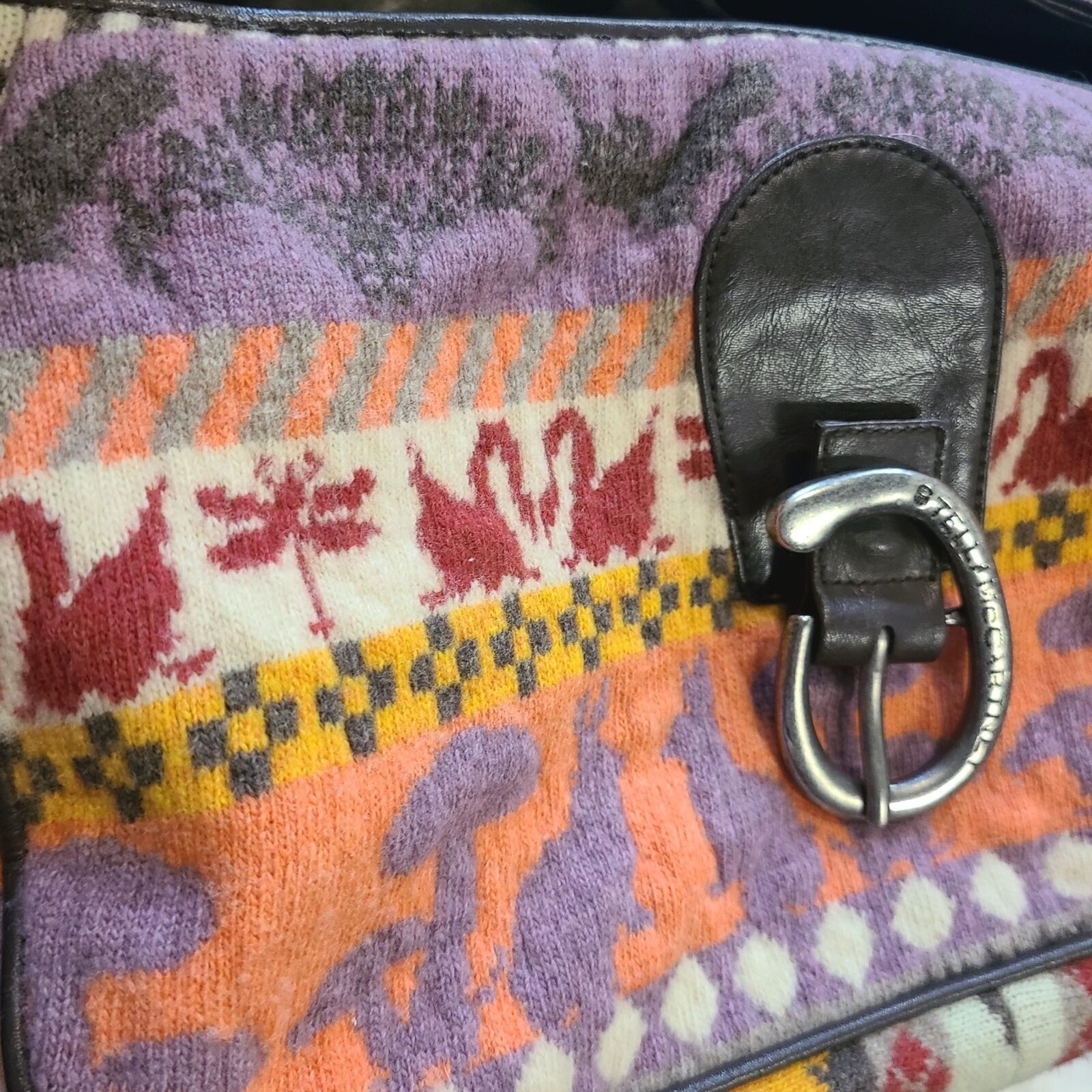 Stella McCartney Stella McCartney RARE Aztec Tweed & Vegan Leather Large Bag Size ONE SIZE - 4 Thumbnail
