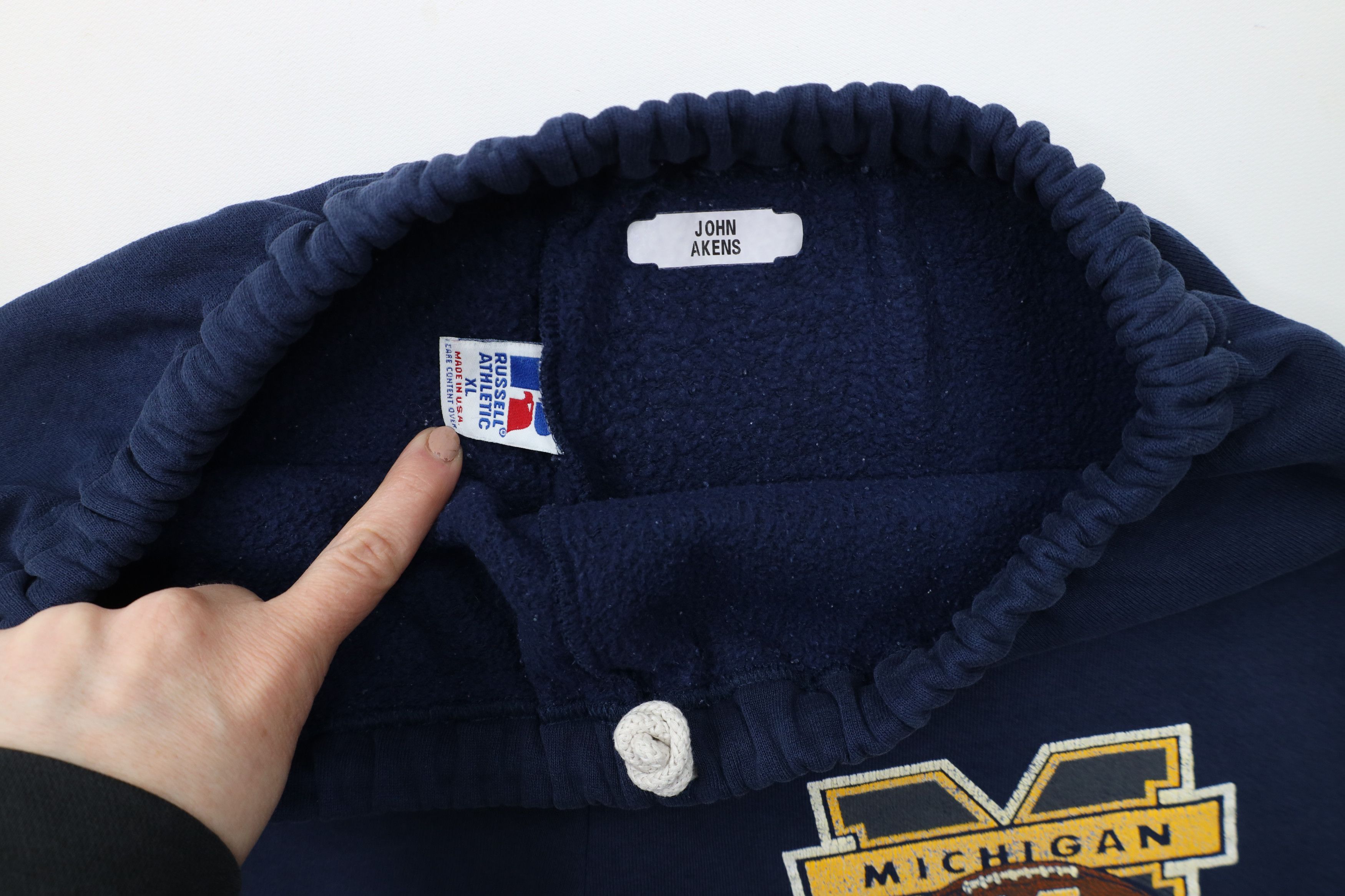 Russell Athletic × Vintage Vintage 90s Russell Athletic University of Michigan Football Size US 38 / EU 54 - 7 Thumbnail
