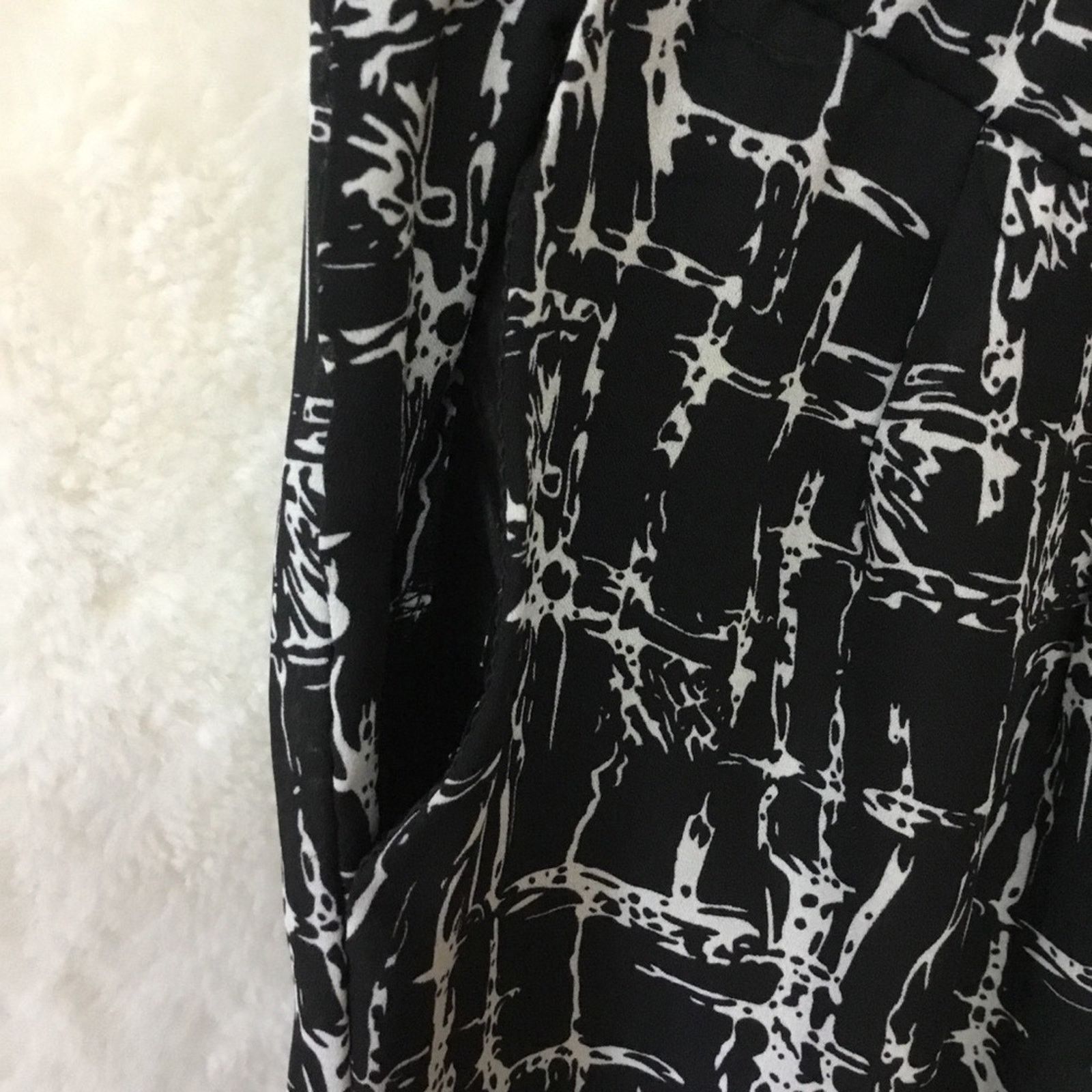 Other Bishop + Young Black Pattern Sheer Pants Size 32" / US 10 / IT 46 - 3 Thumbnail