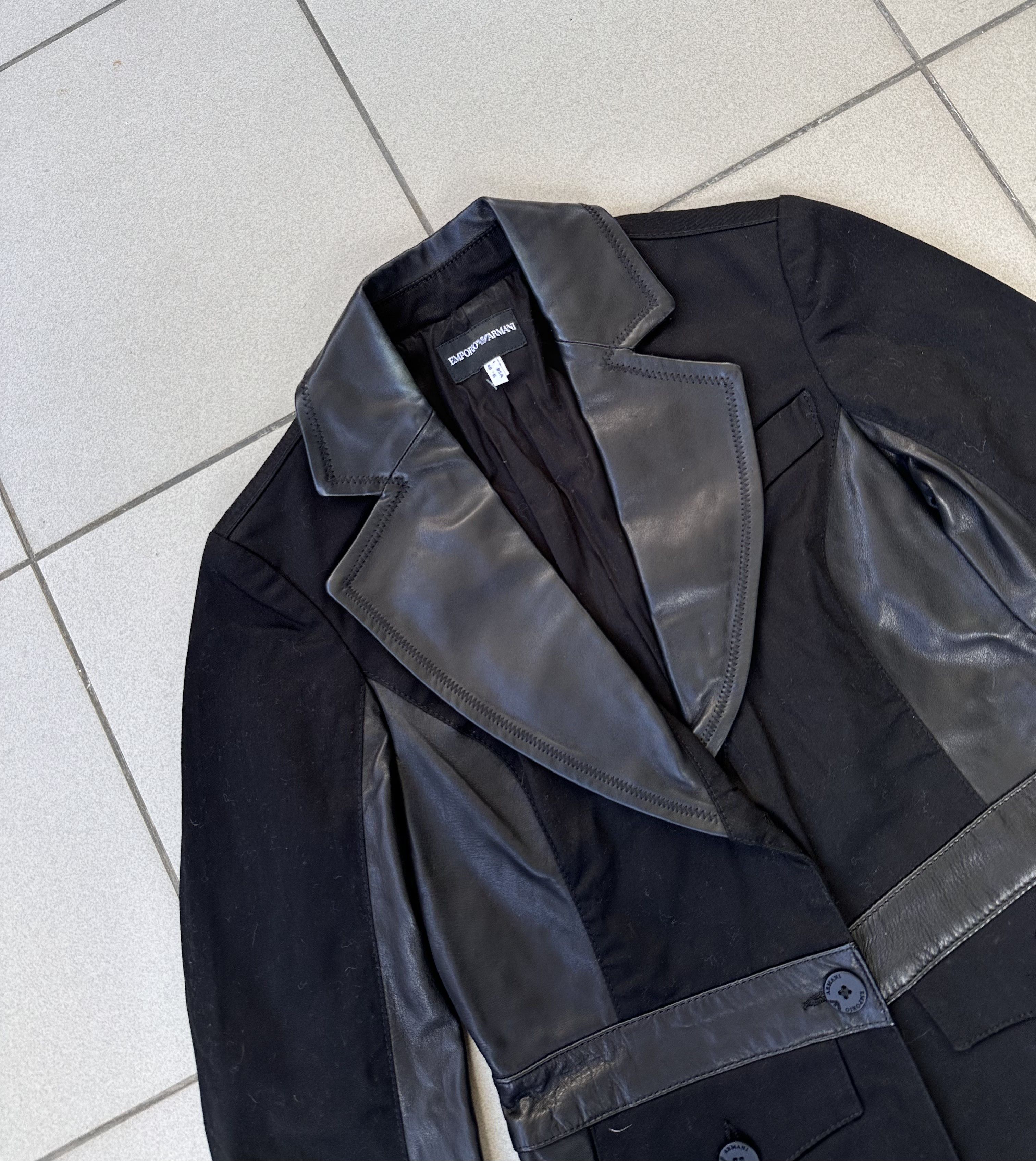 Emporio Armani Emporio Armani women leather jacket striped Size M / US 6-8 / IT 42-44 - 4 Thumbnail