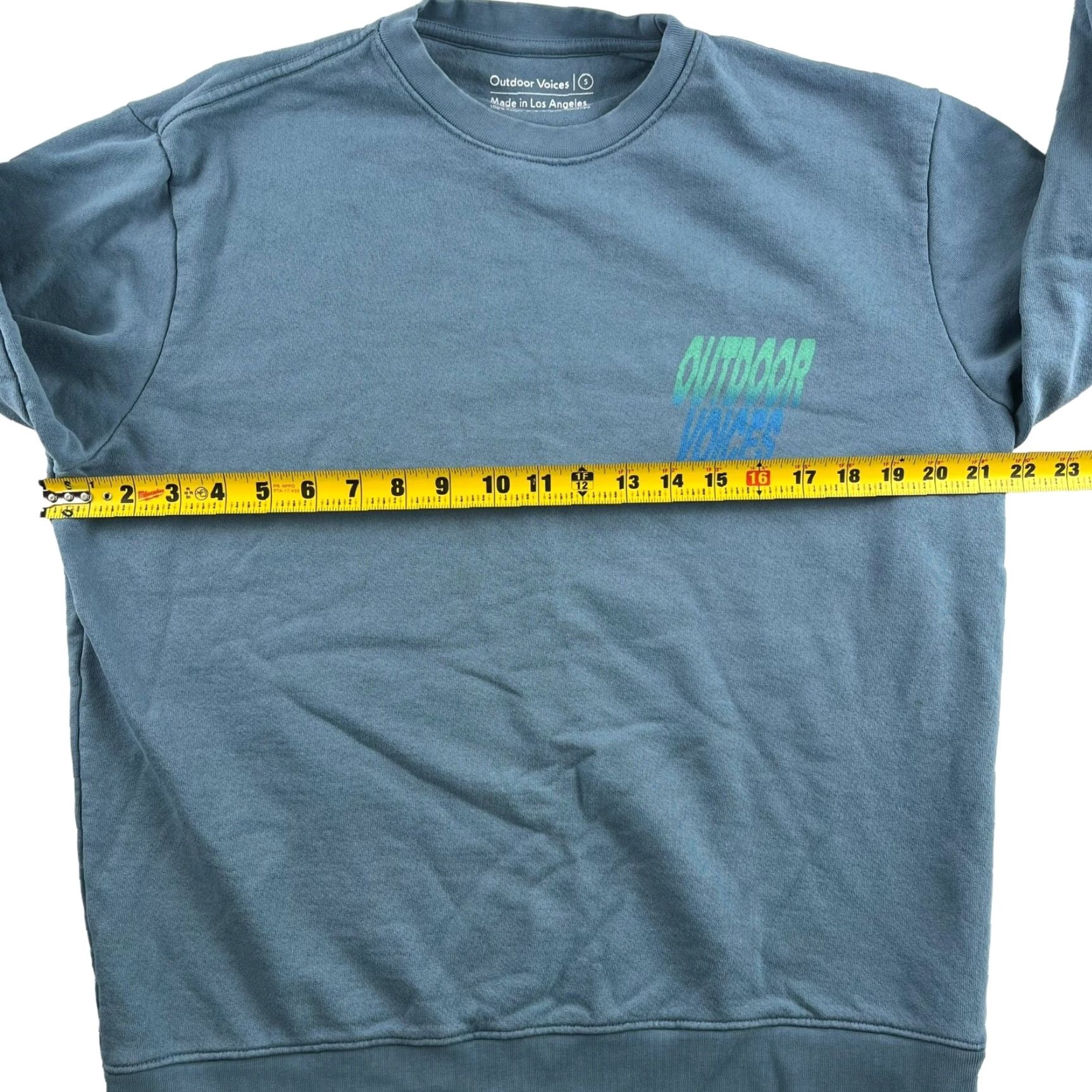 Outdoor Voices Outdoor Voices Sweatshirt Men Blue Cotton Crewneck Small USA Graphic Print Pullover Size US S / EU 44-46 / 1 - 5 Thumbnail