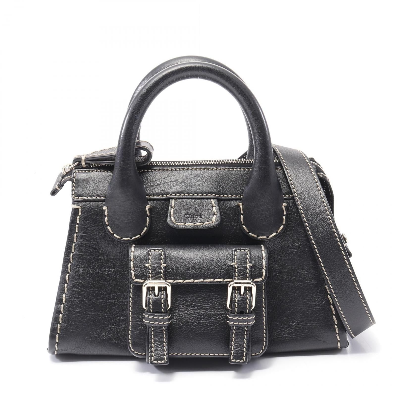 Chloe Chloe Edith Handbag Leather Black Size ONE SIZE - 1 Thumbnail