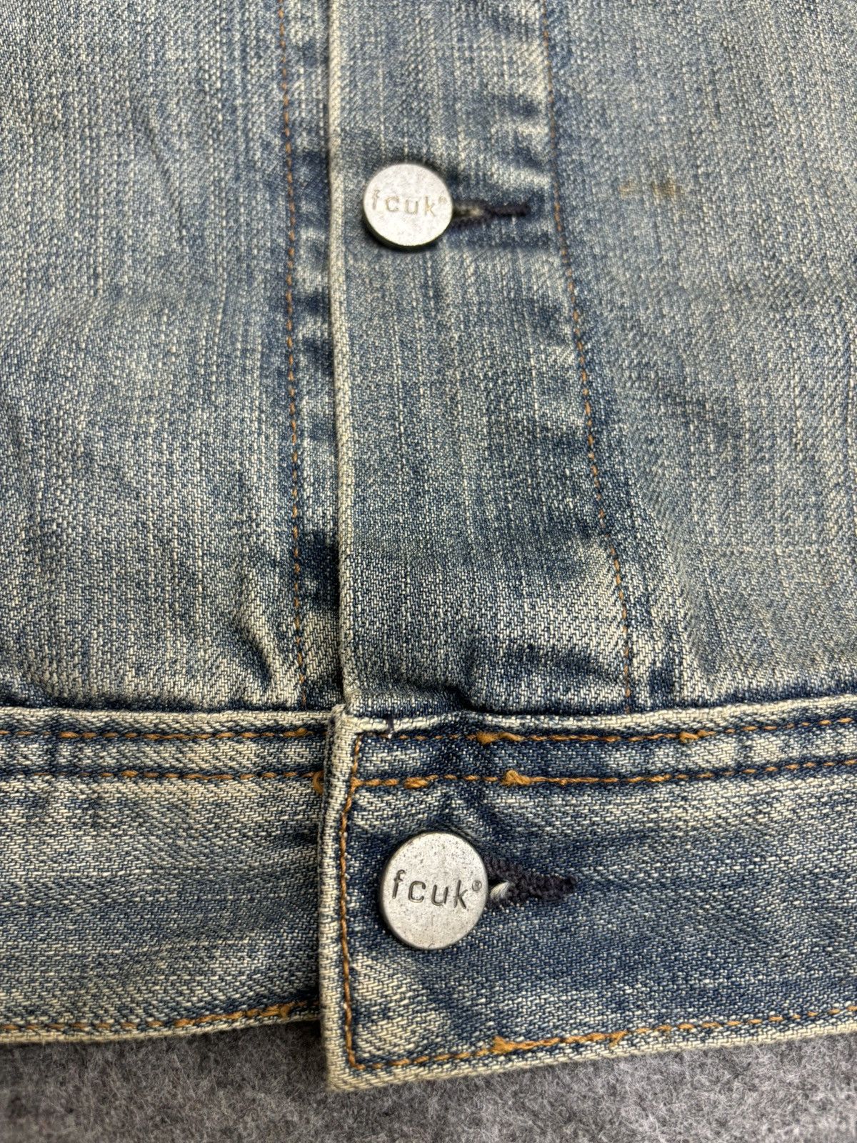 FCUK 💥Vintage💥FCUK Double Elbow Trucker Denim Jacket F496 Size US M / EU 48-50 / 2 - 7 Thumbnail