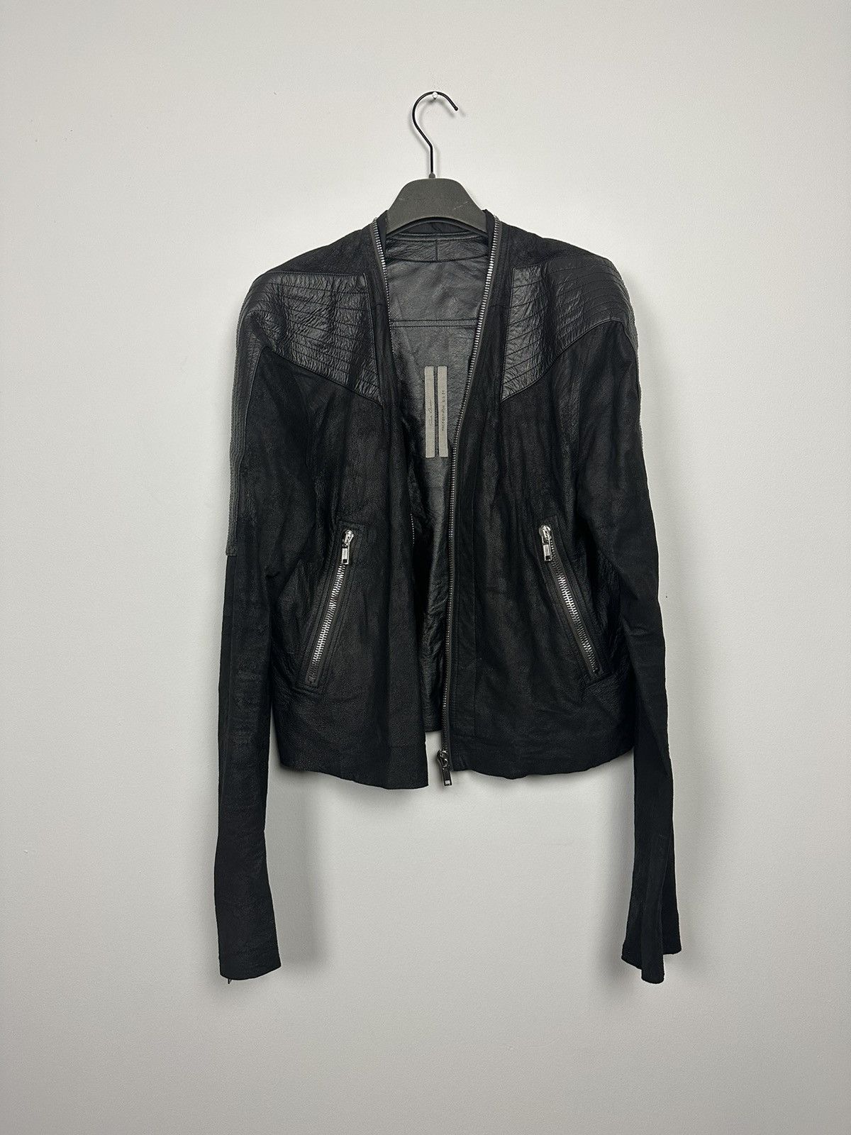 Rick Owens SS21 ‘PHLEGETHON’ Performa Shoulder Cropped Klaus Jacket Size US M / EU 48-50 / 2 - 9 Thumbnail
