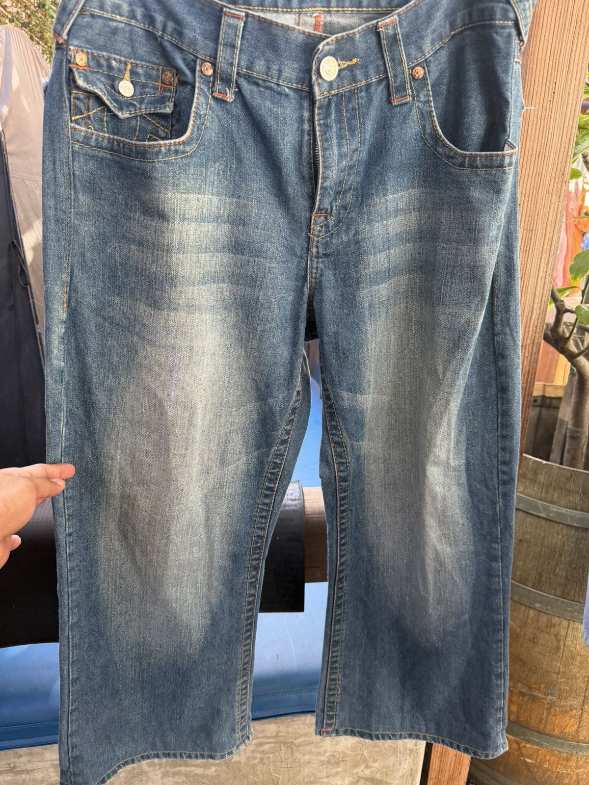 True Religion True Relgion Jeans with Crazy backpocket design Size US 34 / EU 50 - 2 Thumbnail