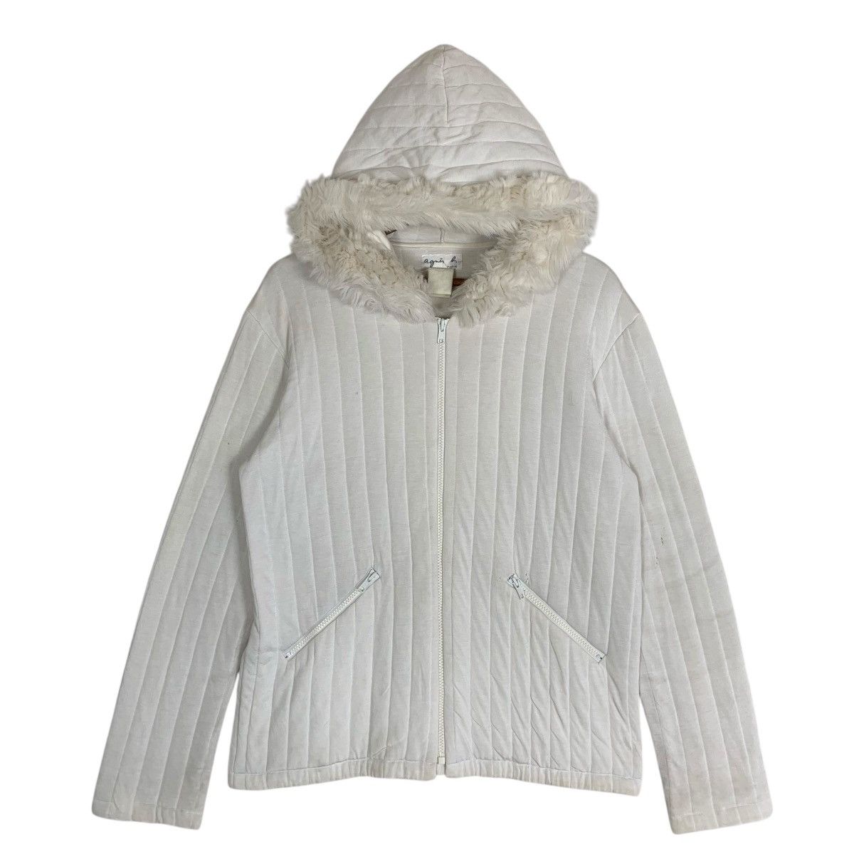 Designer × Vintage × agnes b. Vintage Distressed Agnes B Designer Luxury Pullover Hoodie Size S / US 4 / IT 40 - 1 Thumbnail