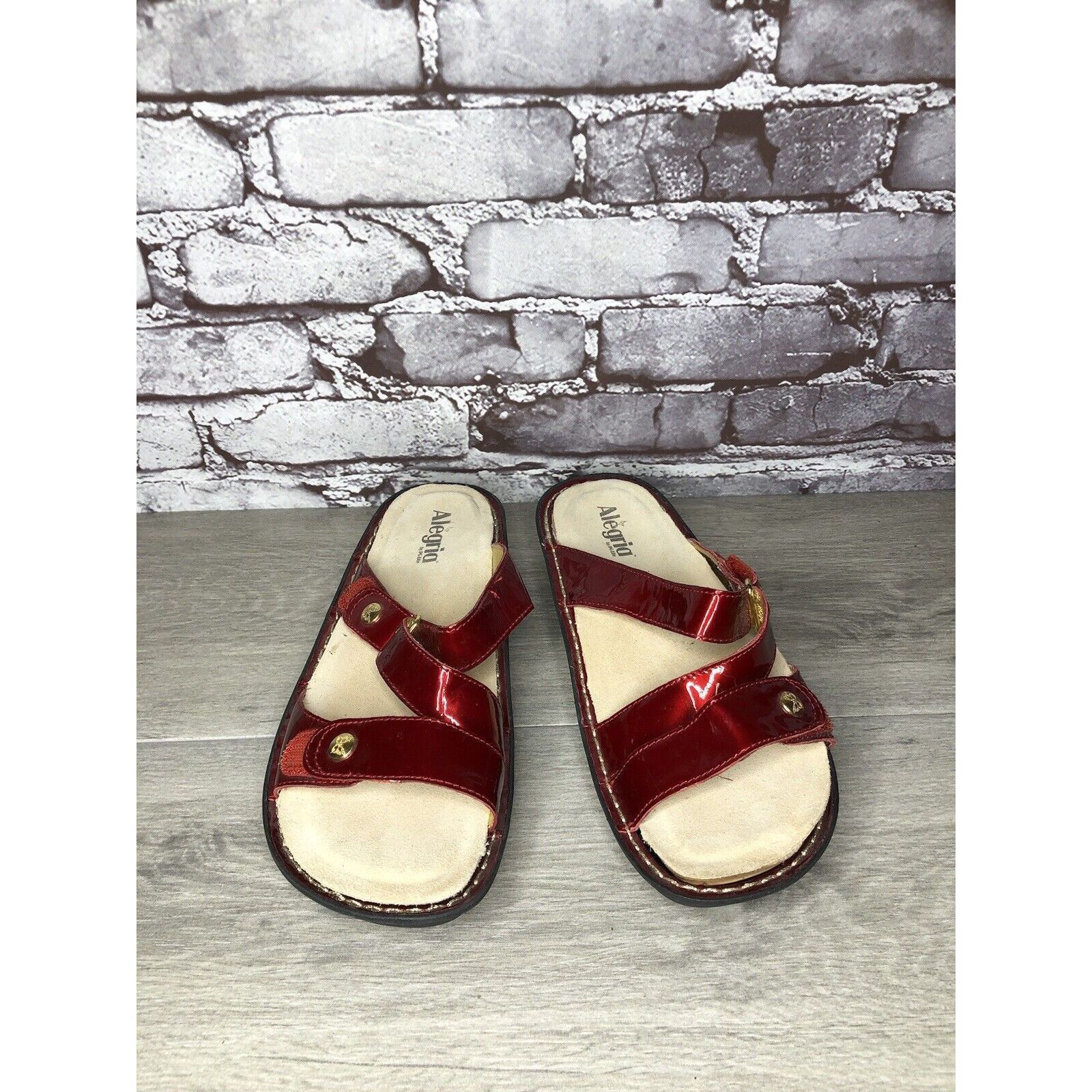 Other Alegria VEN-124 Venice Red Patent Leather Strap Sandals Wome Size US 10.5 / IT 40.5 - 9 Thumbnail