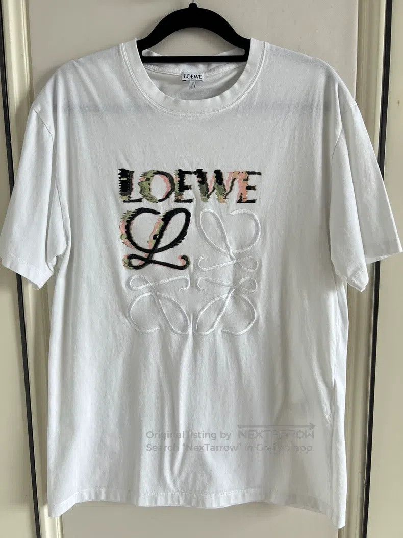 Loewe LOEWE Short-sleeve embroidered T-shirt Size XXS / US 00 / IT 34 - 1 Thumbnail