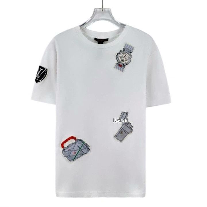 Louis Vuitton Louis Vuitton White Watch Badge Embroidered T-Shirt Size US M / EU 48-50 / 2 - 1 Thumbnail