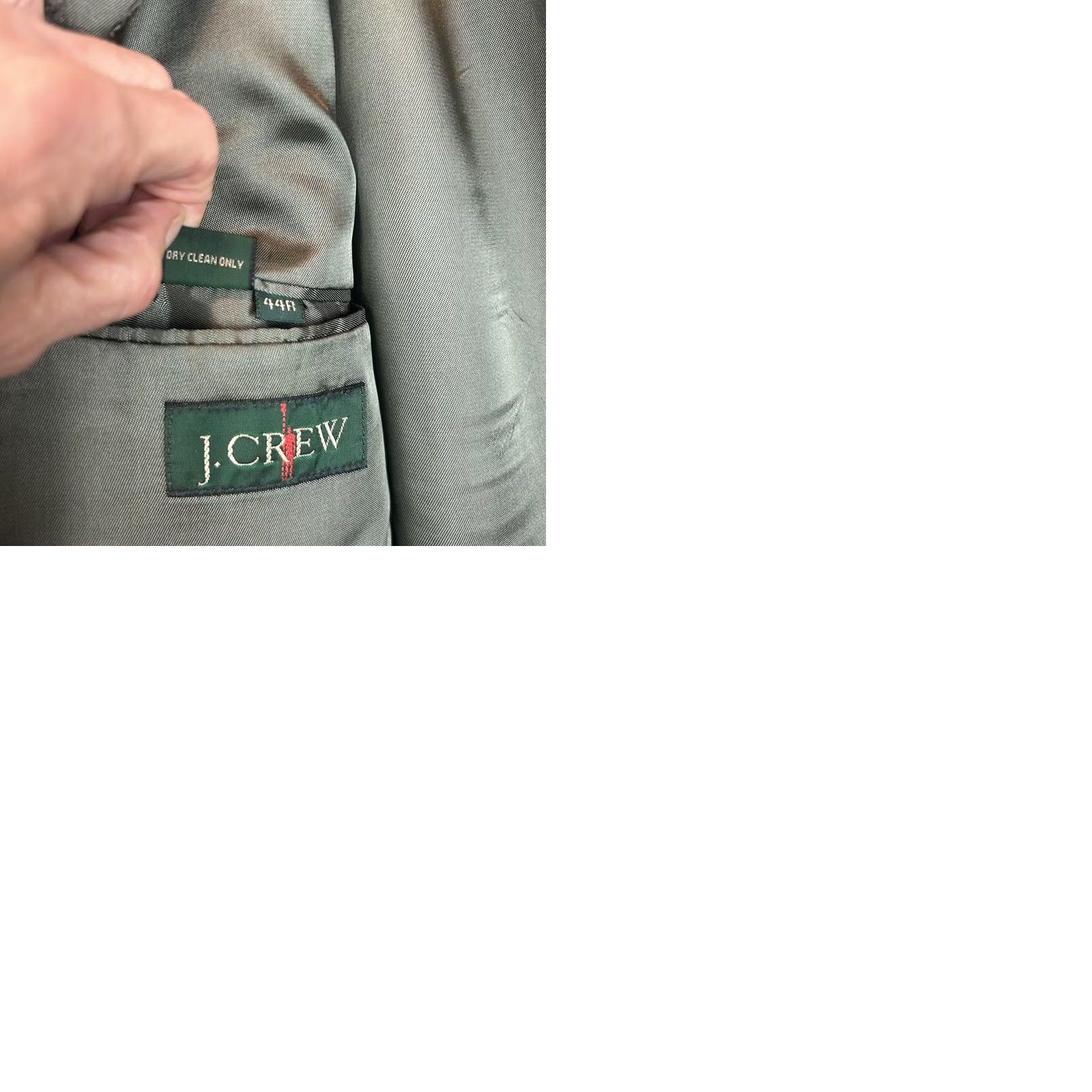 J.Crew J.CREW Blazer Plaid Wool 44R Men Green Notch Lapel 3-Button Single-Breasted Regular Front Coat Vintage? No Size 44R - 9 Thumbnail