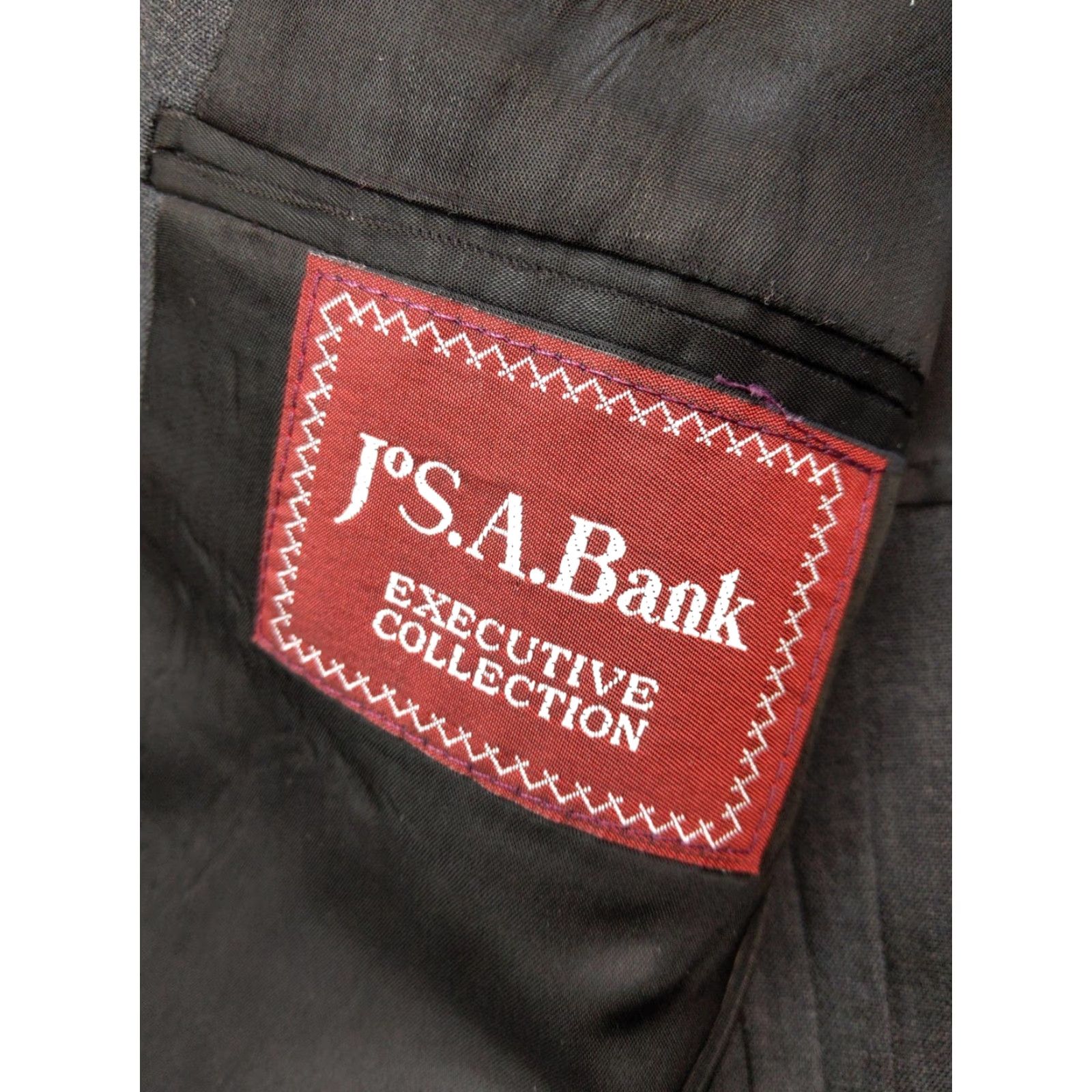 Jos. A. Bank VINTAGE Jos. A. Bank Blazer Mens 42R Gray Wool Jacket Unstructured 2 Piece Suit Coat Casual Formal 90s Mens Size 42R - 6 Thumbnail