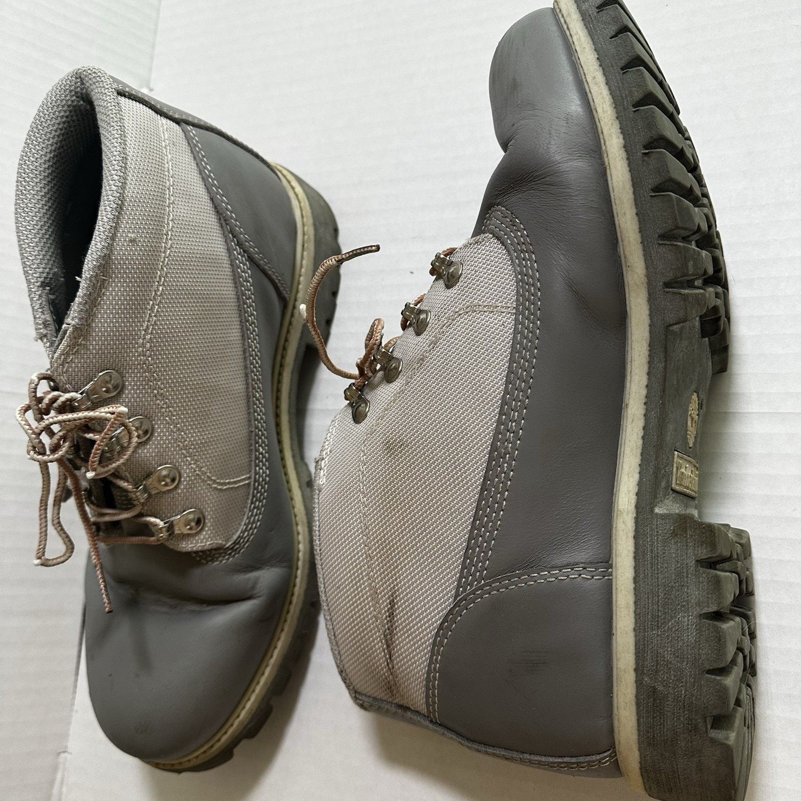 Timberland Timberland Converge Waterproof Gray Leather/Canvas Boots 9M Size US 9 / EU 42 - 4 Thumbnail