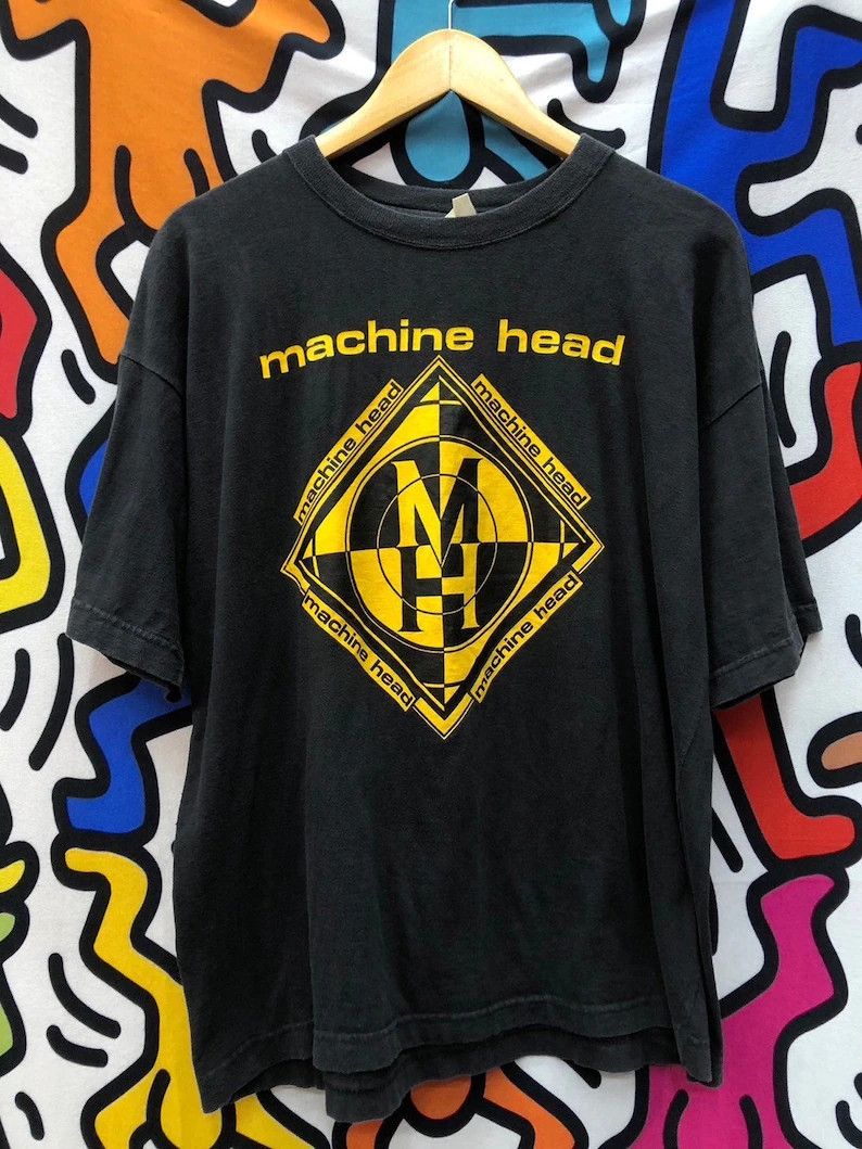 Vintage 1995 Machine Head Band - F it all tshirt size XL