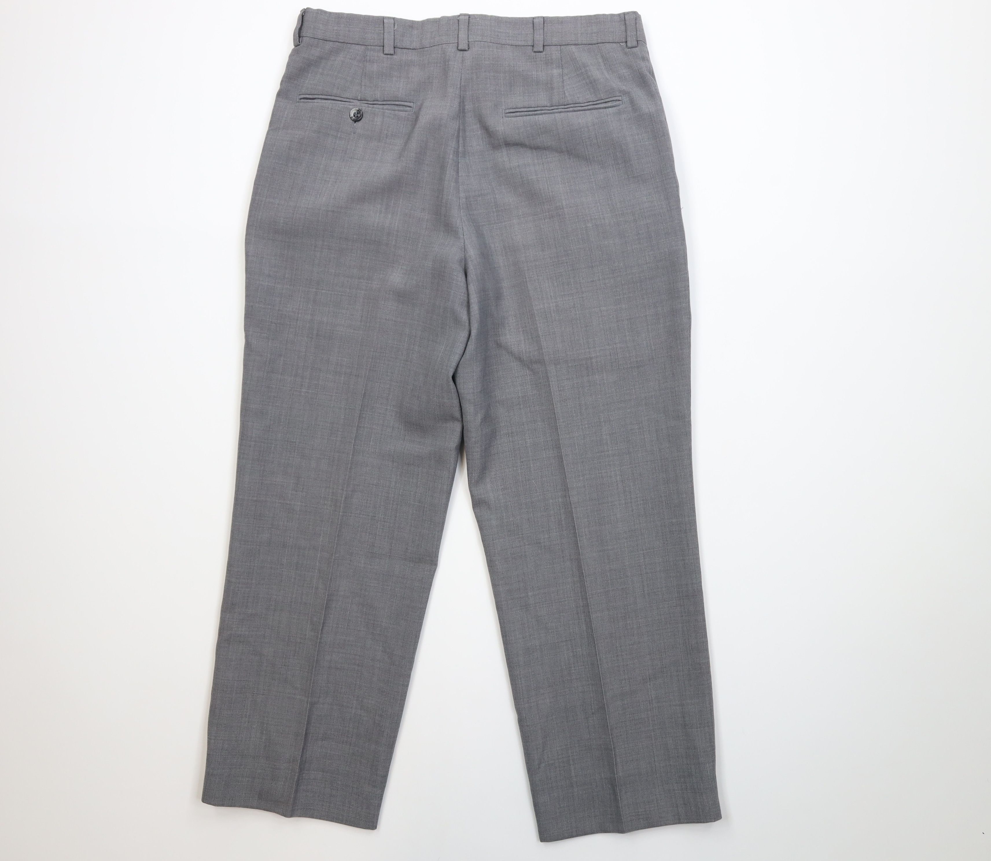 Vintage Vintage 90s Worsted Wool Blend Knit Wide Leg Chino Pants Size US 32 / EU 48 - 10 Thumbnail