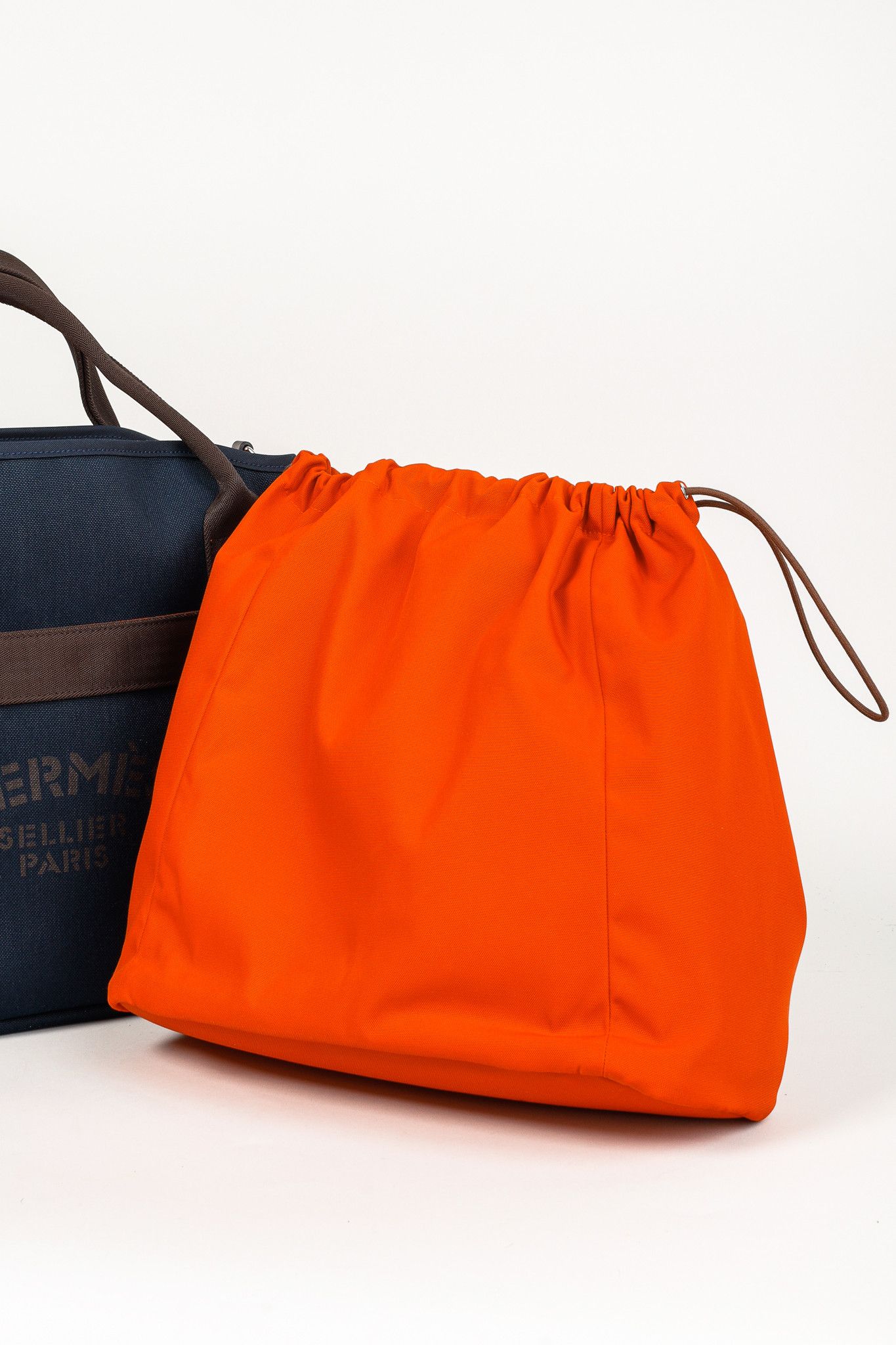 Hermes Hermes Grooming Bleu Navy & Feu Canvas Bag Size ONE SIZE - 15 Thumbnail