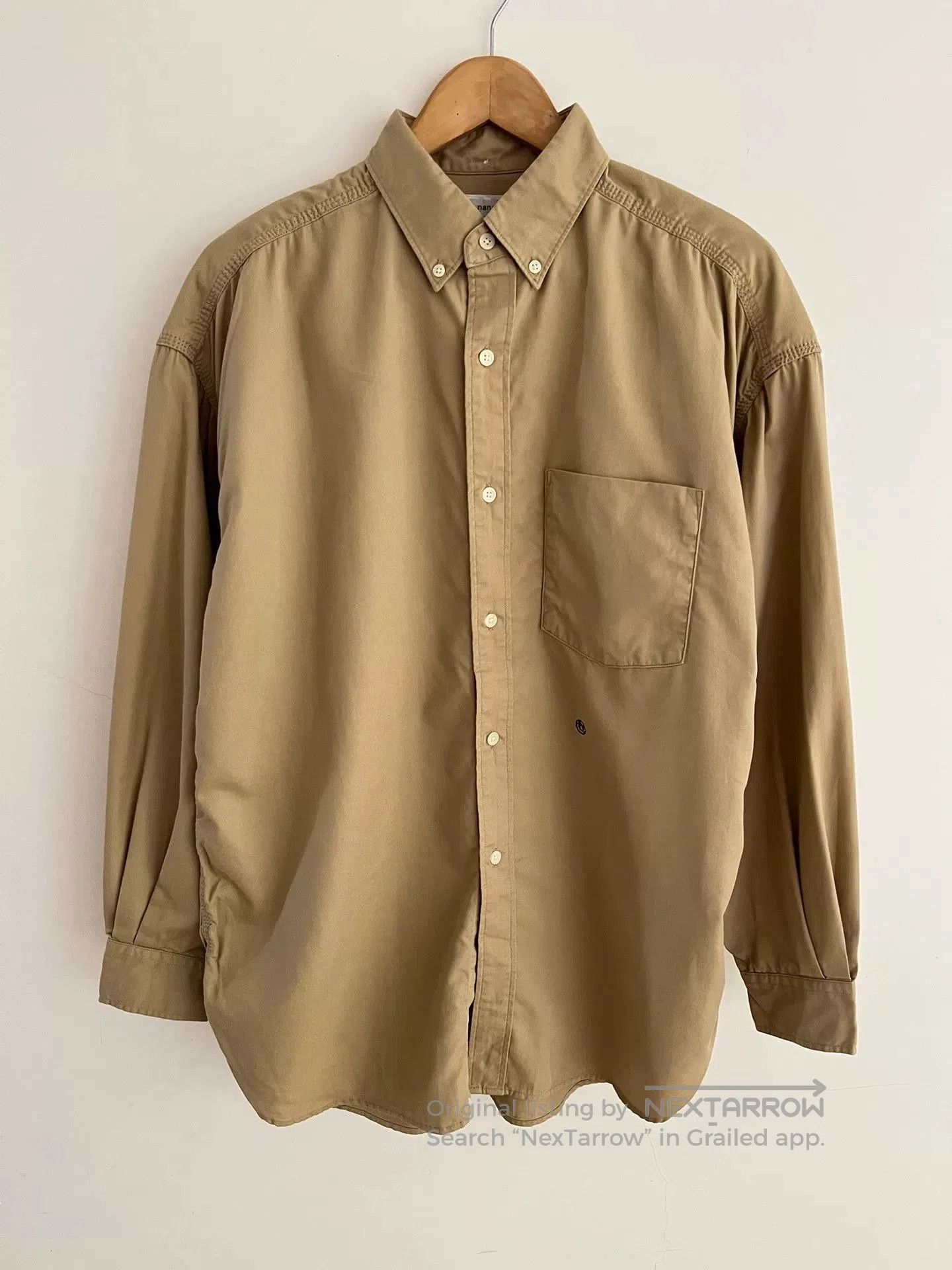 Nanamica nanamica button down wind shirt in khaki. Size US S / EU 44-46 / 1 - 1 Thumbnail