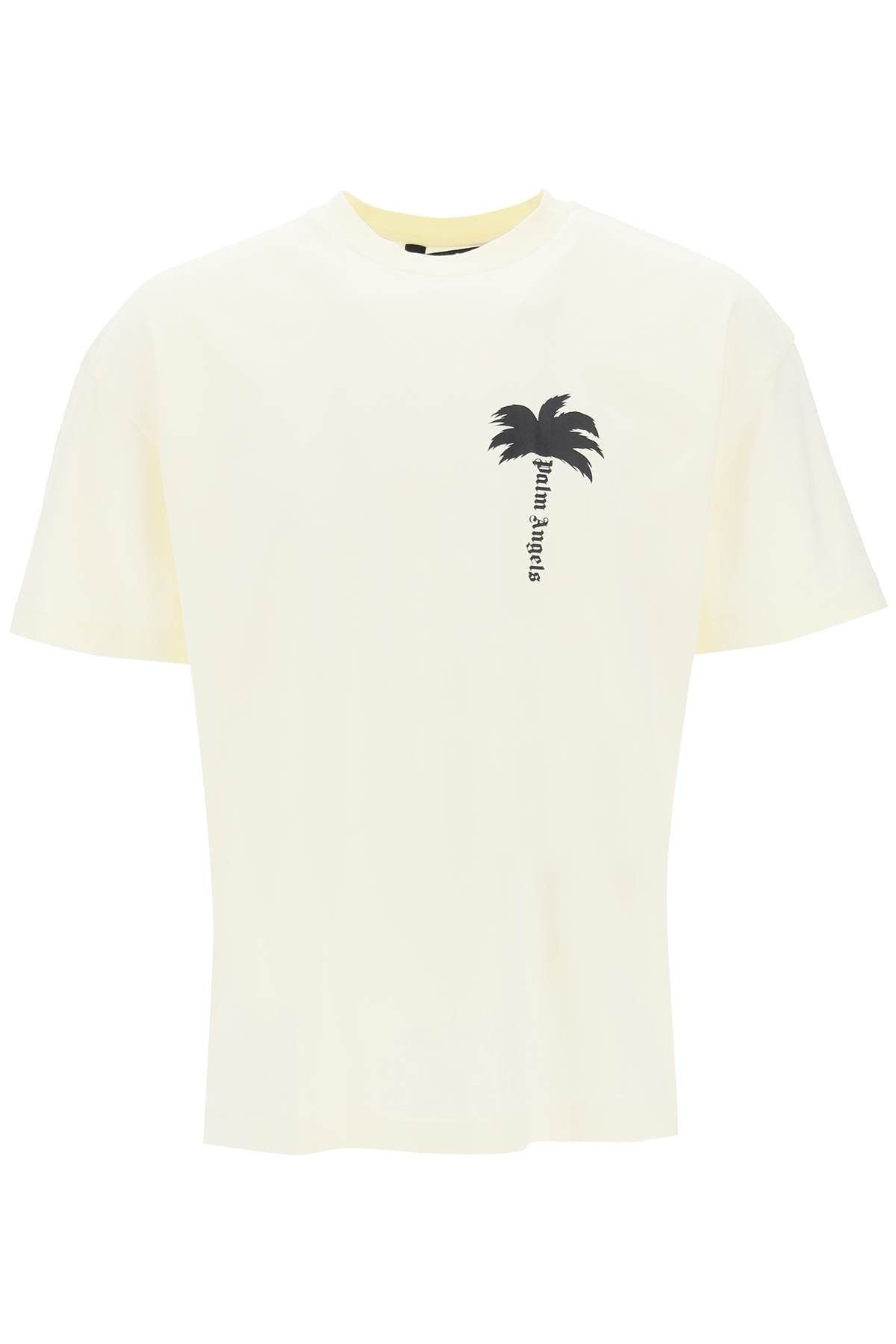 image of Palm Angels Palm Tree Graphic T in Off White Black, Men's (Size Medium)