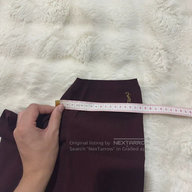 Saint Laurent Paris Saint Laurent Paris size XS Women's Gold Label Burgundy Sh Size 23" - 8 Thumbnail