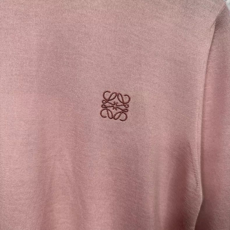 Loewe LOEWE Light pink small logo embroidered sweater sweater Size M / US 6-8 / IT 42-44 - 3 Thumbnail